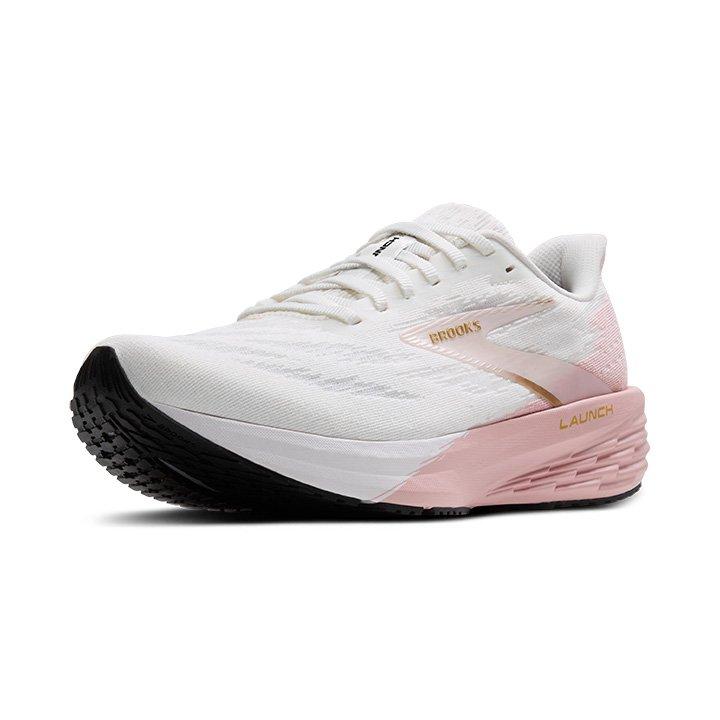 Brooks Launch 11 "White/Gold/Pink" Women's Running Shoe - GOLD/WHITE Thumbnail View 4