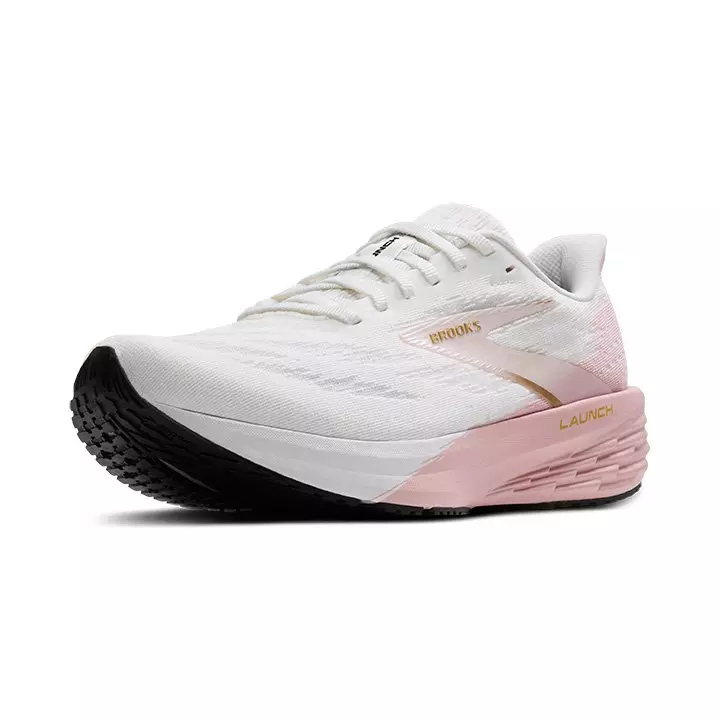 Brooks Launch 11 "White/Gold/Pink" Women's Running Shoe - GOLD/WHITE