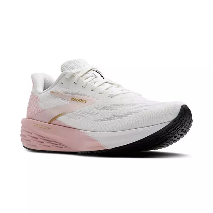 Brooks Launch 11 "White/Gold/Pink" Women's Running Shoe - GOLD/WHITE