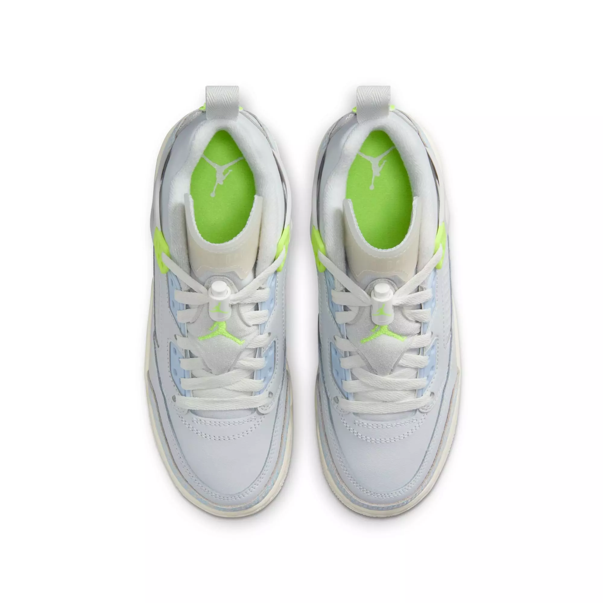 Jordan Spizike Low "Photon Dust/Volt/Sail/Coconut Milk" Grade School Girls' Shoe - WHITE/GREEN