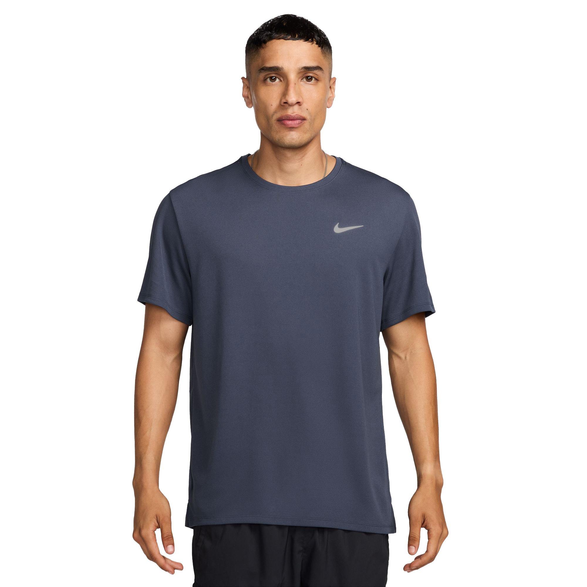 Nike Men's Miller Dri-FIT UV Short-Sleeve Running Top - BLUE Thumbnail View 1