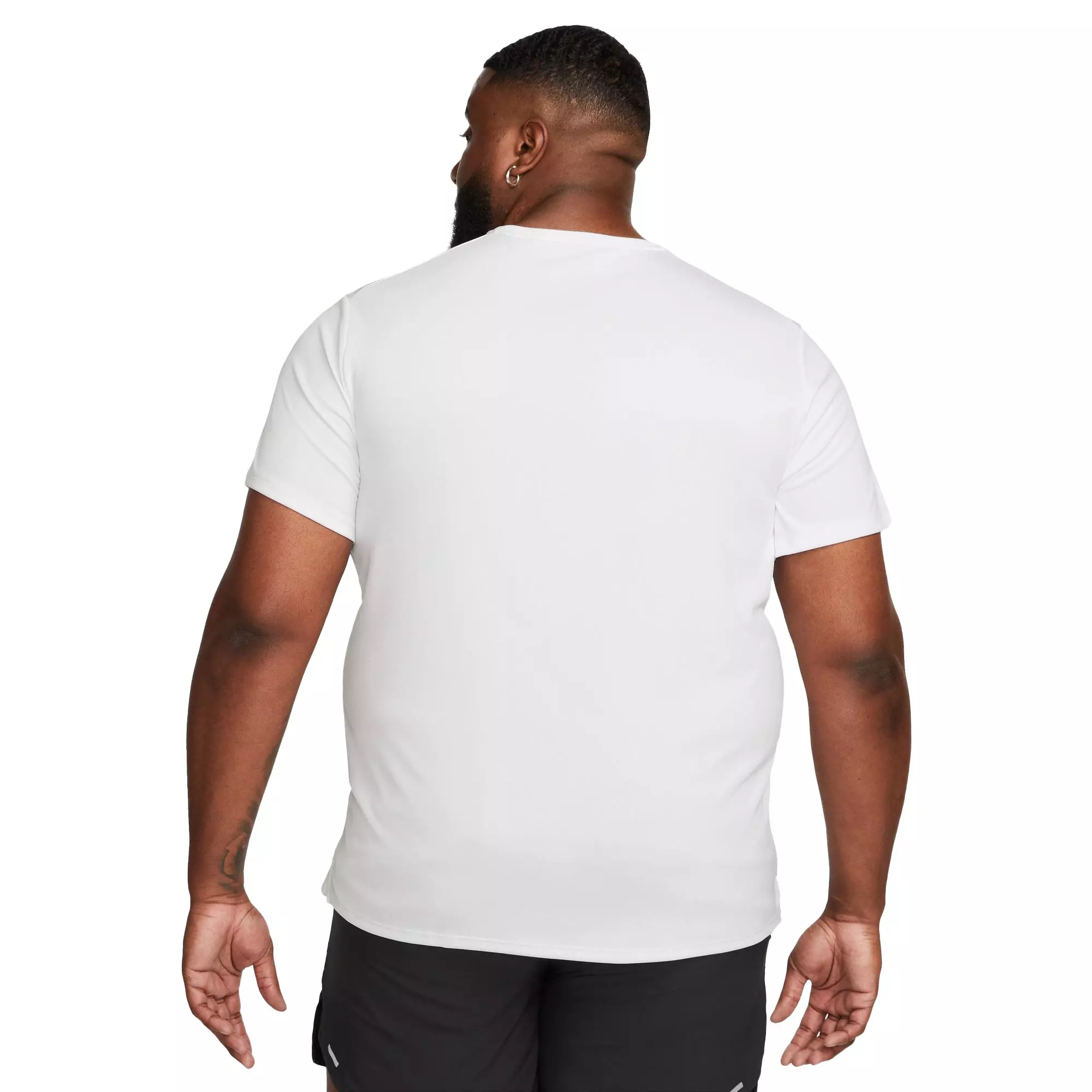 Nike Men's Miler Dri-FIT UV Short-Sleeve Running Top - WHITE