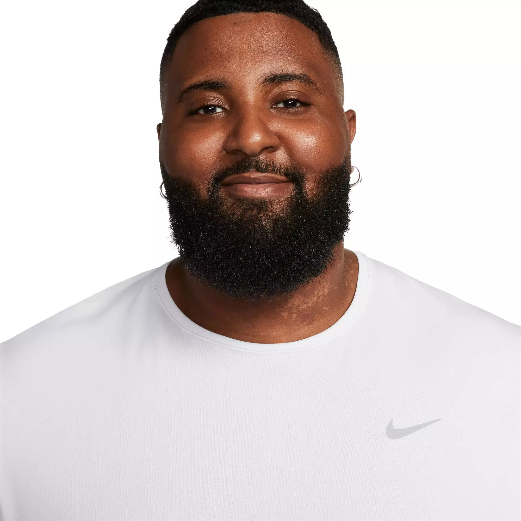 Nike Men's Miler Dri-FIT UV Short-Sleeve Running Top - WHITE