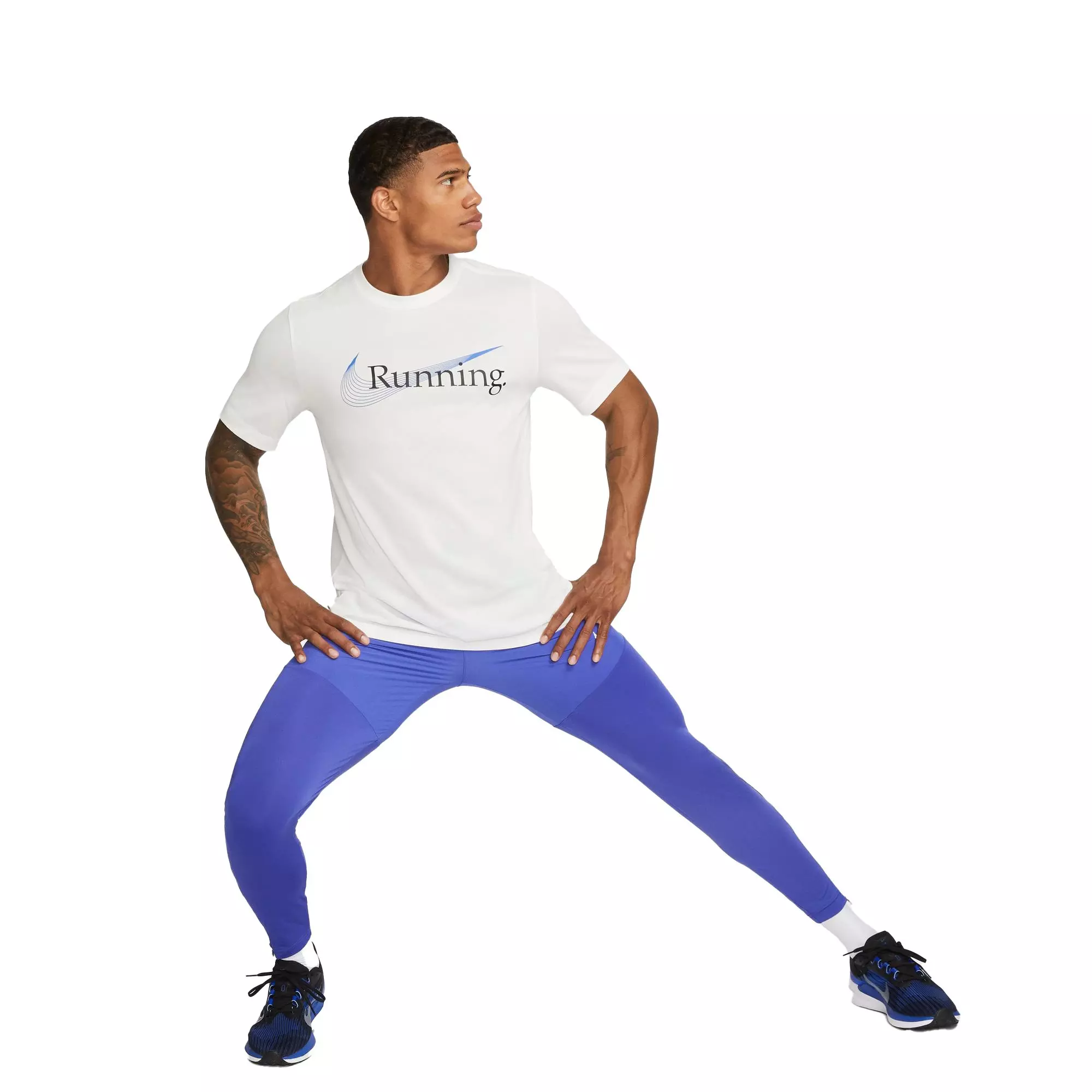 Nike Men's Dri-FIT Running Tee - WHITE