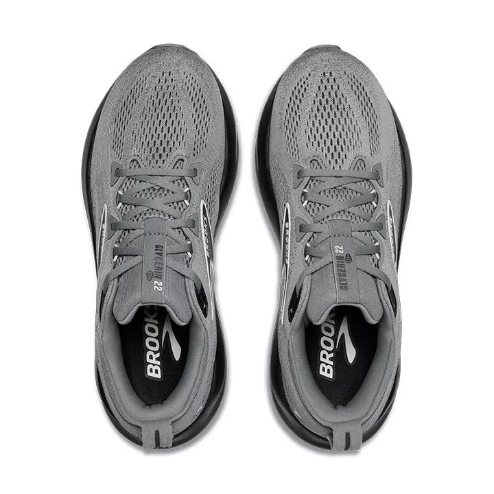 Brooks Glycerin 22 "Primer Gray/Ebony/Bluewash" Men's Running Shoe - GREY/BLACK/WHITE