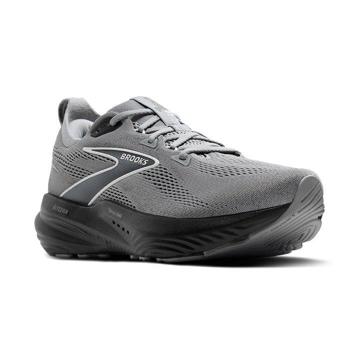 Brooks Glycerin 22 "Primer Gray/Ebony/Bluewash" Men's Running Shoe - GREY/BLACK/WHITE Thumbnail View 7