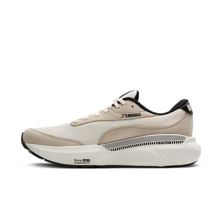 Brooks Adrenaline GTS 24 "Coconut/Silver Lining/Black" Men's Running Shoe - OFF-WHITE/BLACK Thumbnail View 2