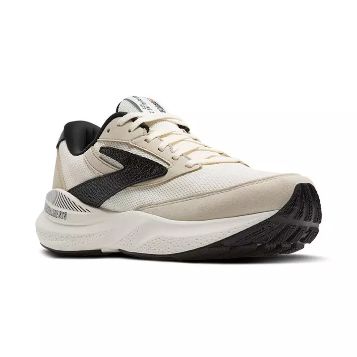 Brooks Adrenaline GTS 24 "Coconut/Silver Lining/Black" Men's Running Shoe - OFF-WHITE/BLACK