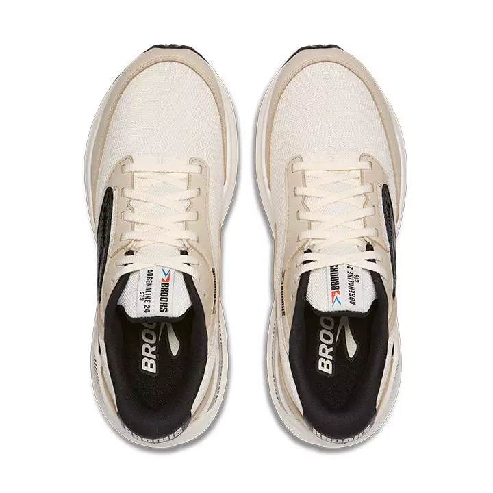 Brooks Adrenaline GTS 24 "Coconut/Silver Lining/Black" Men's Running Shoe - OFF-WHITE/BLACK