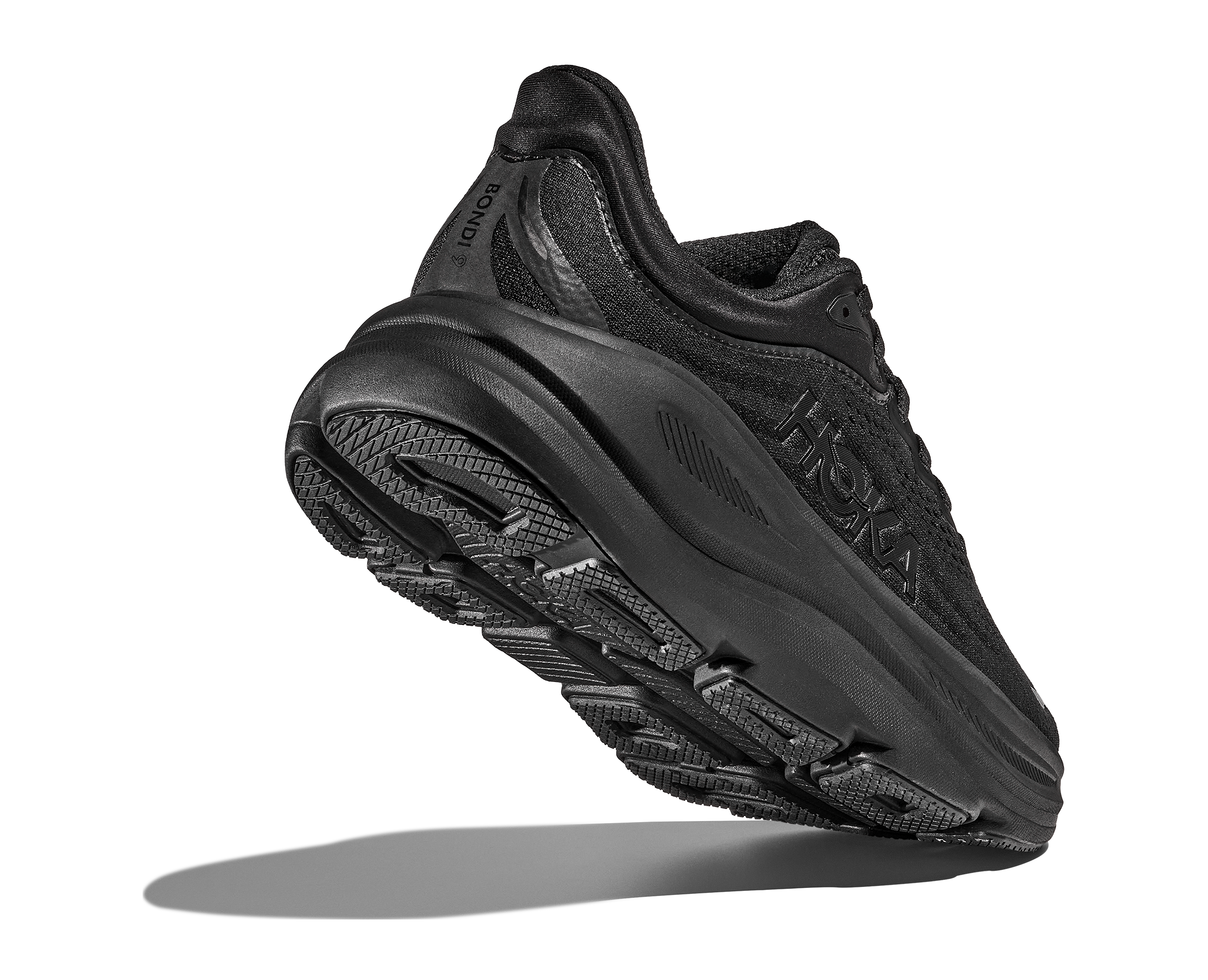 Hoka Bondi 9 "Black" Men's Shoe - BLACK Thumbnail View 6