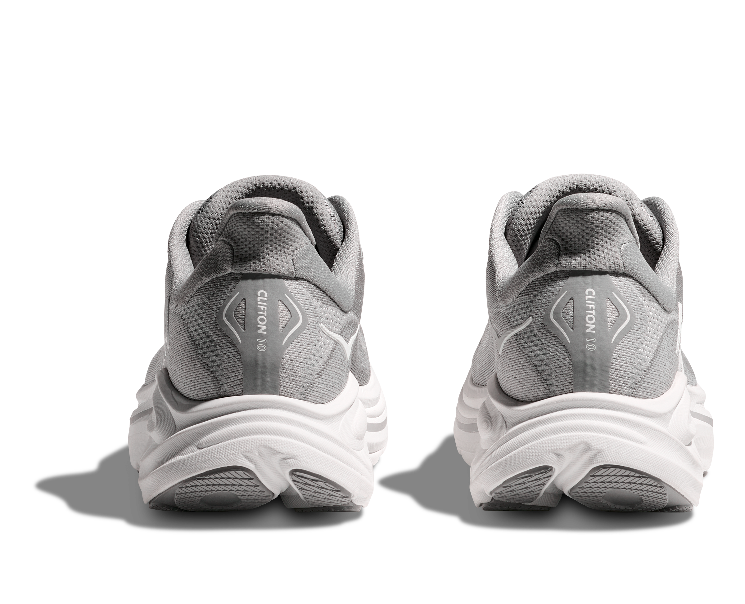 Hoka Clifton 10 "Stellar Grey/Stardust" Men's Running Shoe - GREY/WHITE Thumbnail View 3
