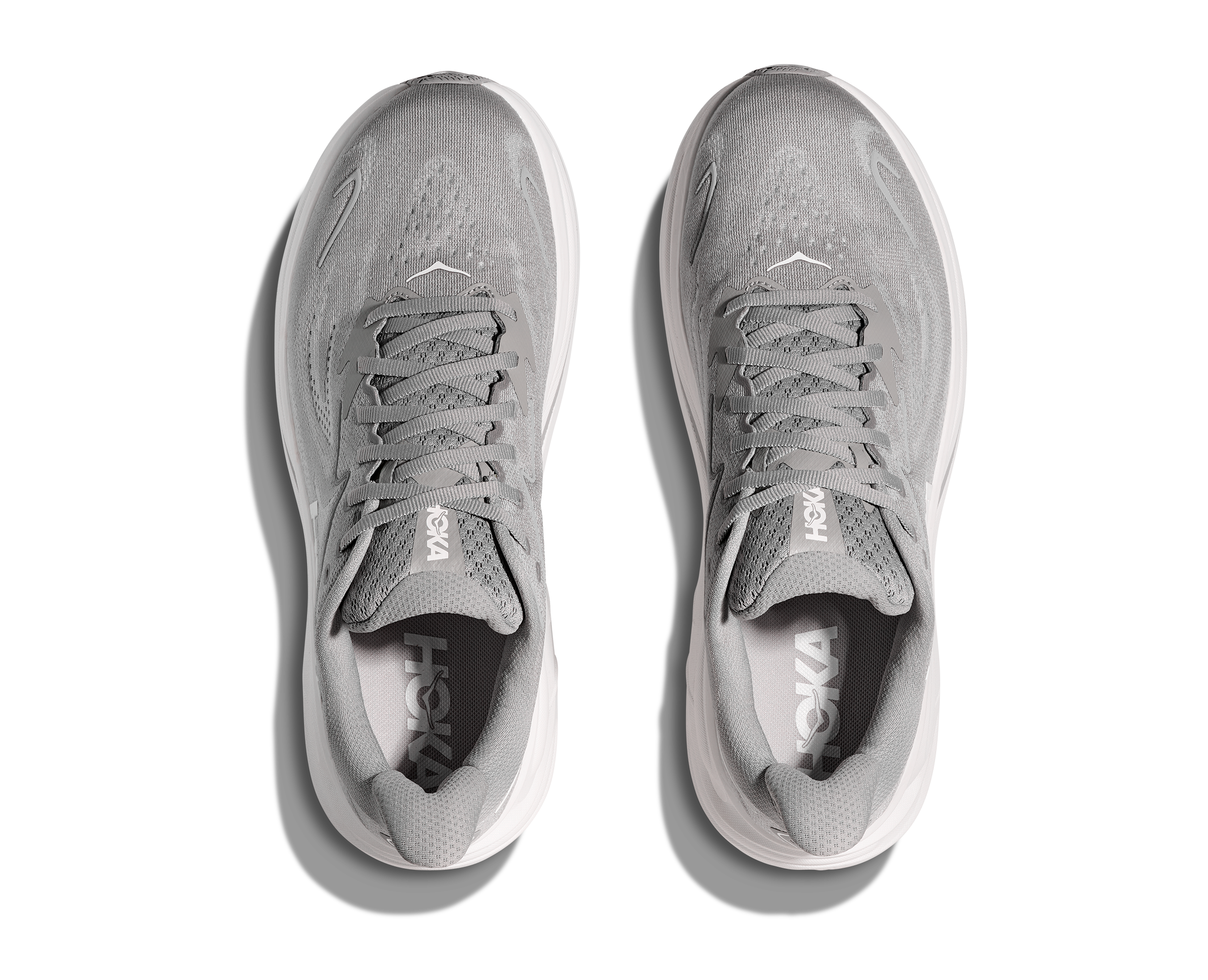 Hoka Clifton 10 "Stellar Grey/Stardust" Men's Running Shoe - GREY/WHITE Thumbnail View 5