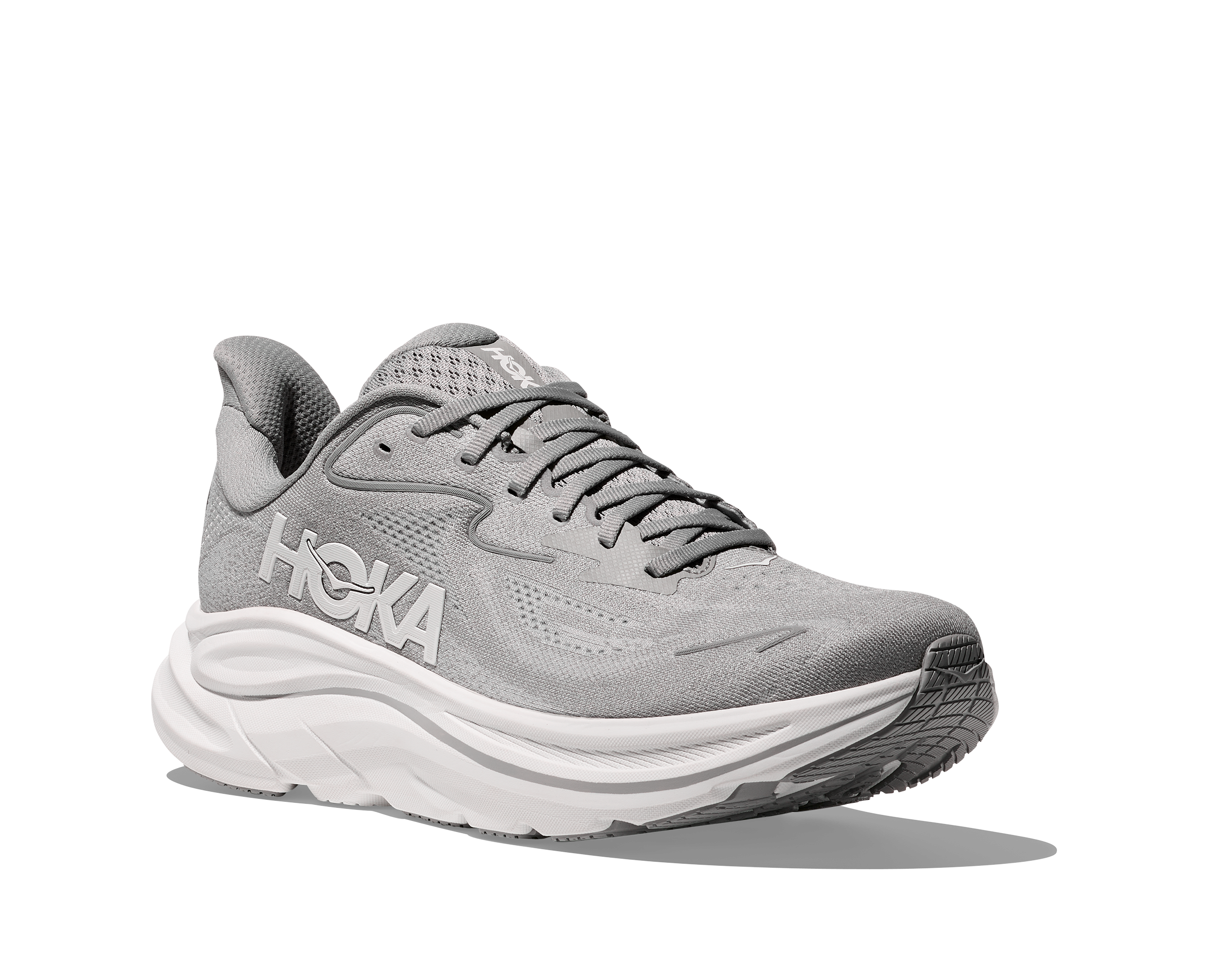 Hoka Clifton 10 "Stellar Grey/Stardust" Men's Running Shoe - GREY/WHITE Thumbnail View 6