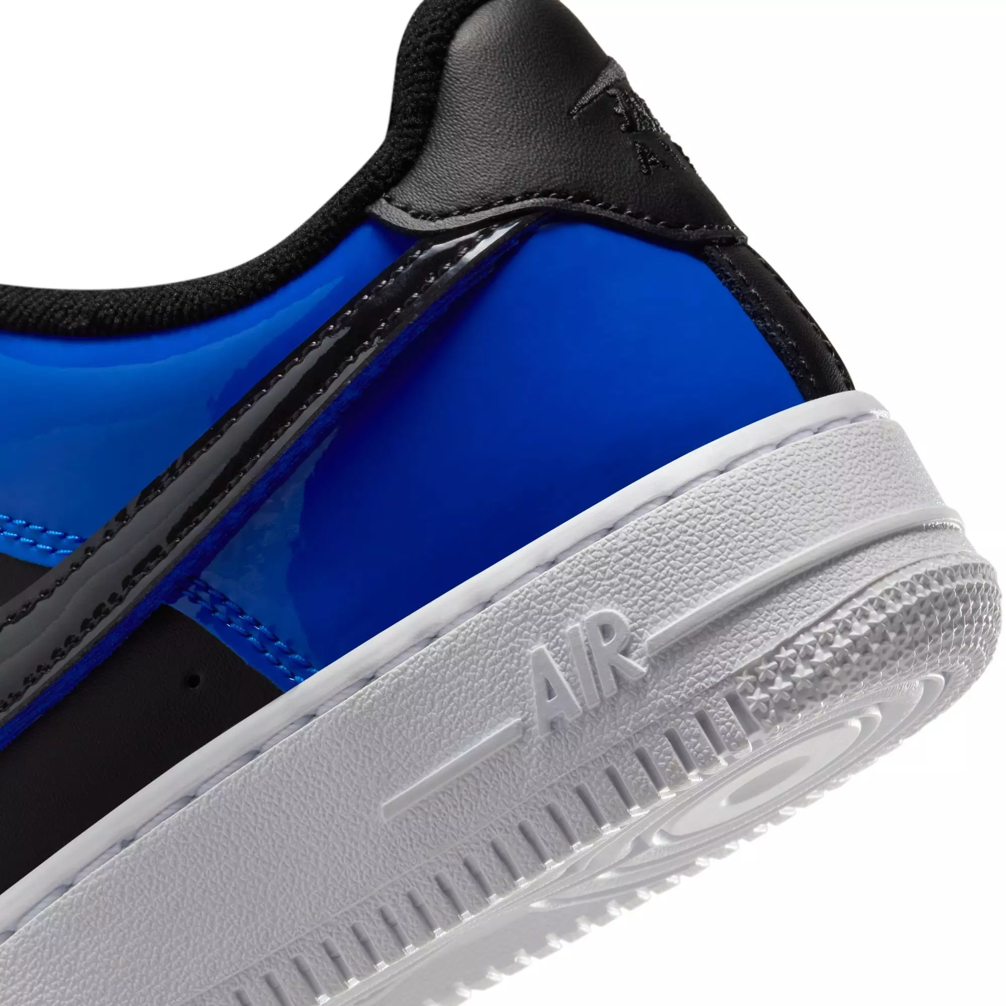 Nike Air Force 1 Low "Black/Racer Blue/White" Grade School Boys' Shoe - BLUE/BLACK