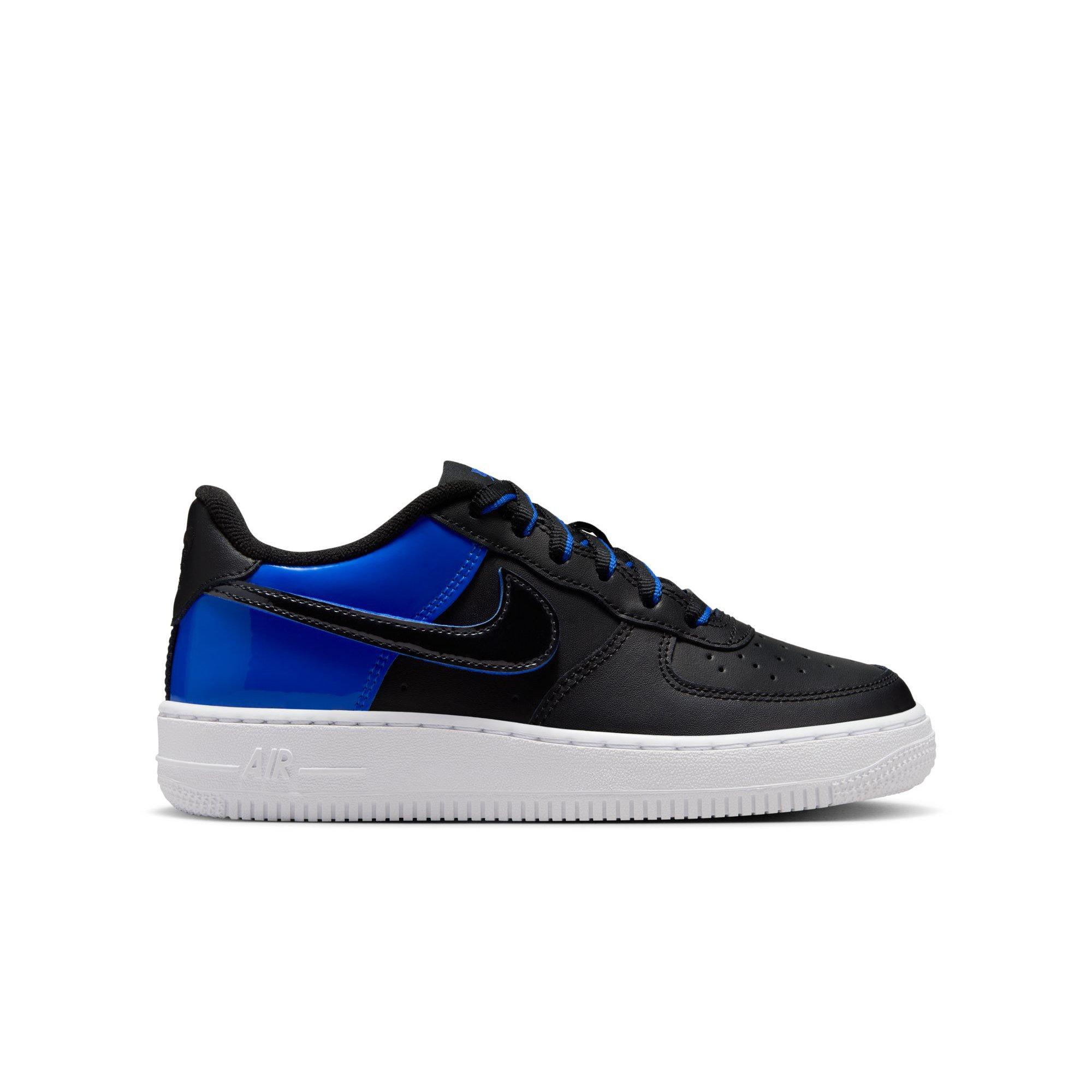 Nike Air Force 1 Low "Black/Racer Blue/White" Grade School Boys' Shoe - BLUE/BLACK