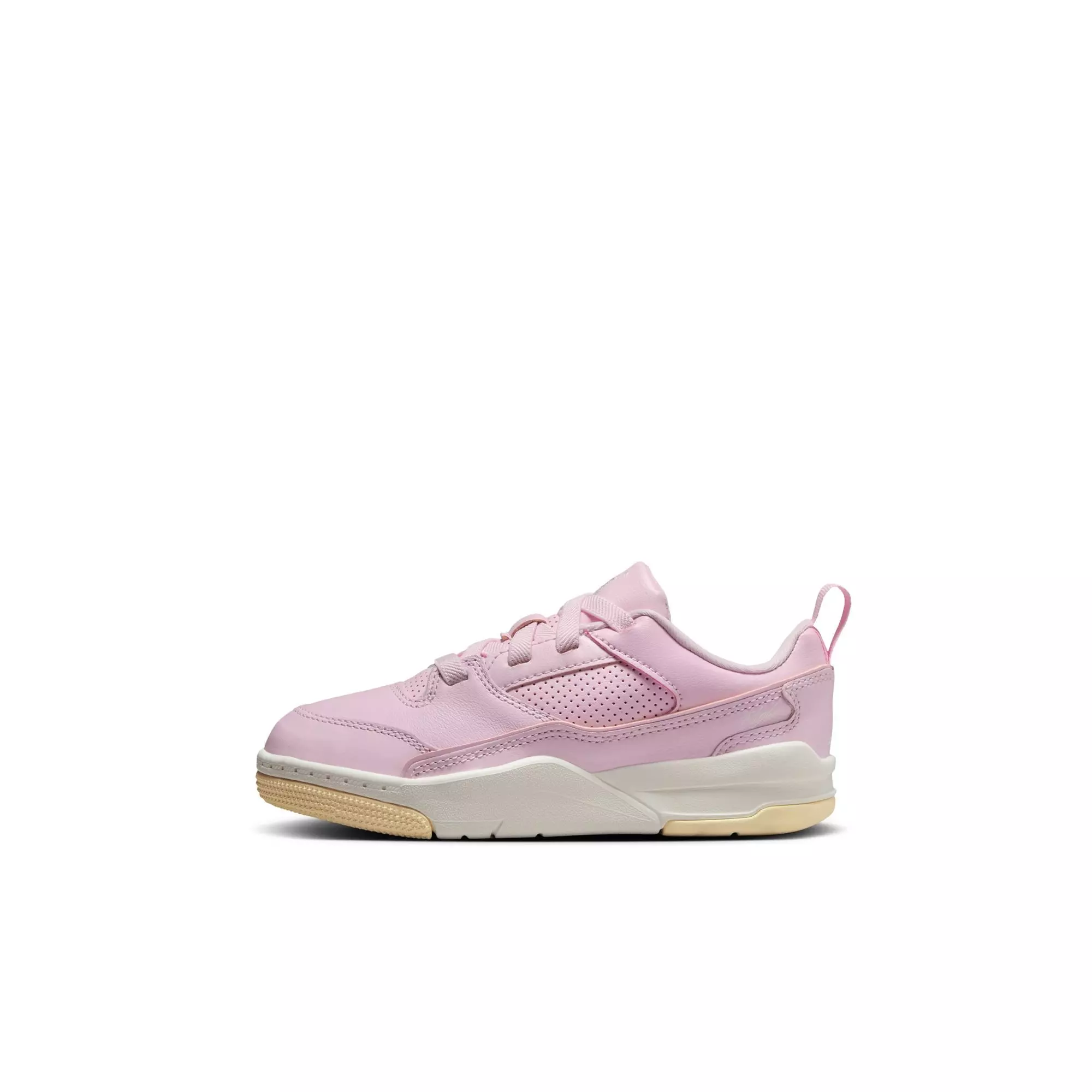 Jordan Flight Court "Pink Foam/Sail/Muslin" Preschool Girls' Shoe - PINK/WHITE