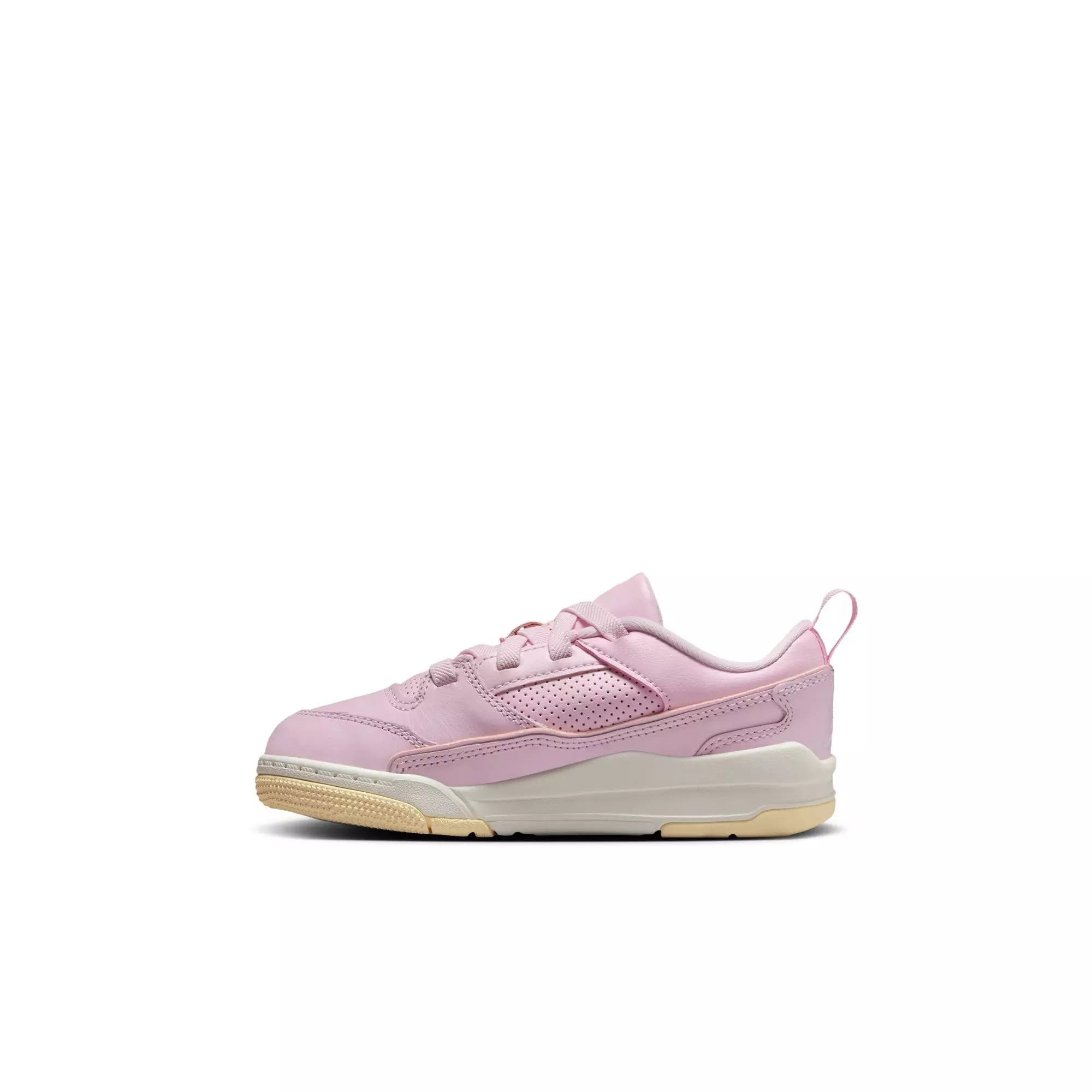 Jordan Flight Court "Pink Foam/Sail/Muslin" Preschool Girls' Shoe - PINK/WHITE