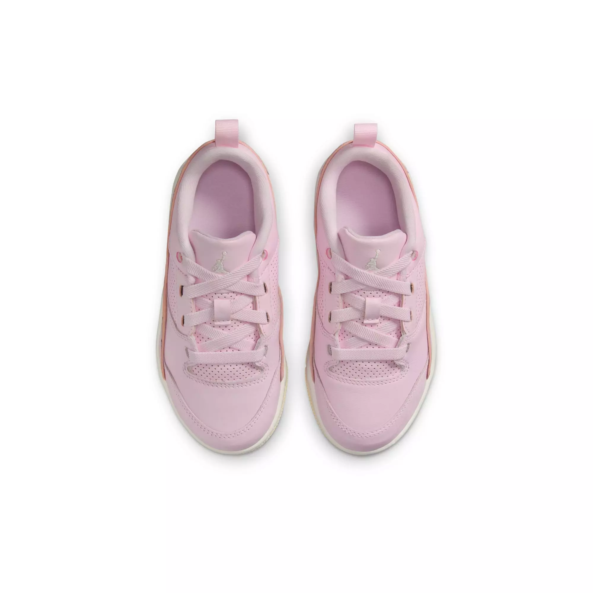 Jordan Flight Court "Pink Foam/Sail/Muslin" Preschool Girls' Shoe - PINK/WHITE