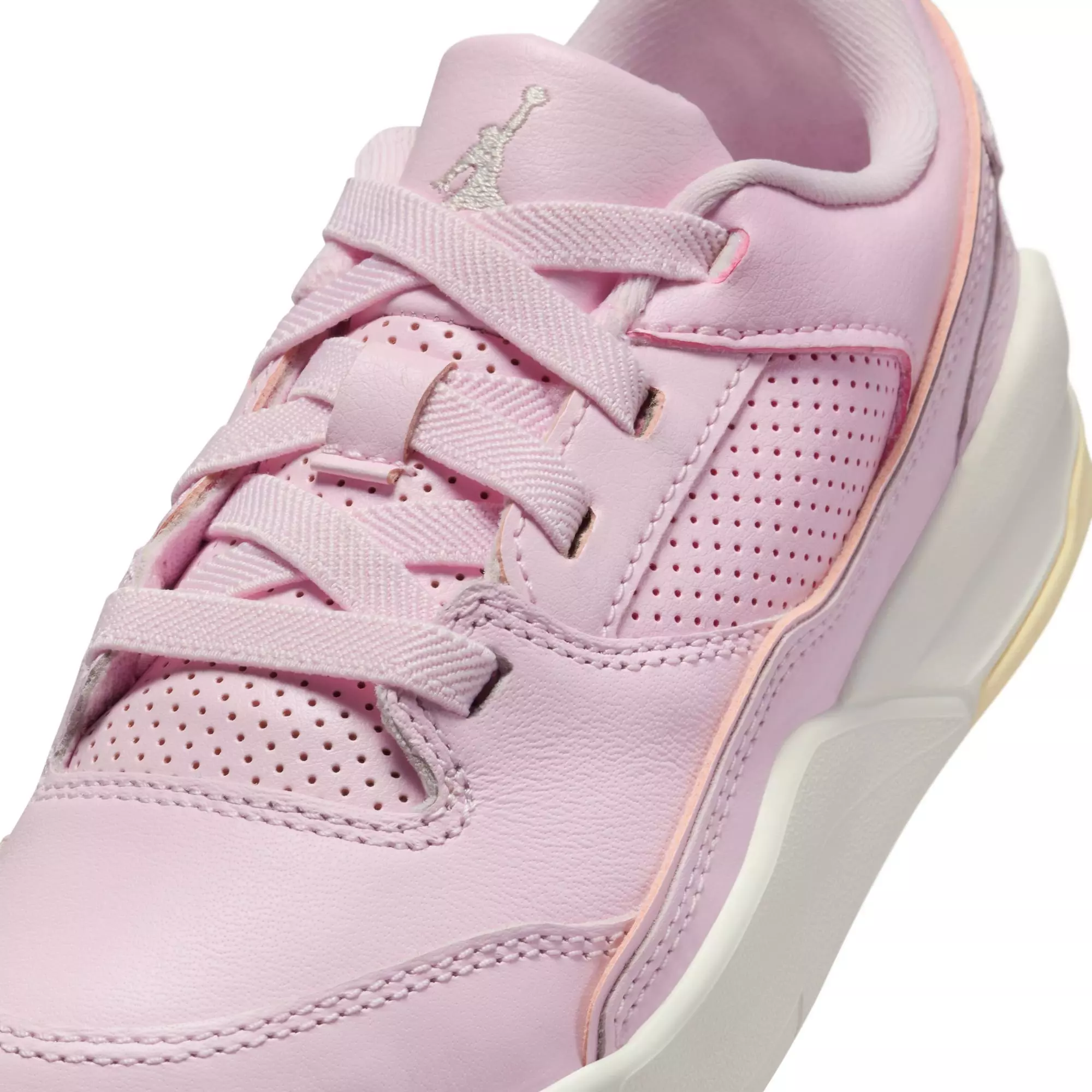 Jordan Flight Court "Pink Foam/Sail/Muslin" Preschool Girls' Shoe - PINK/WHITE