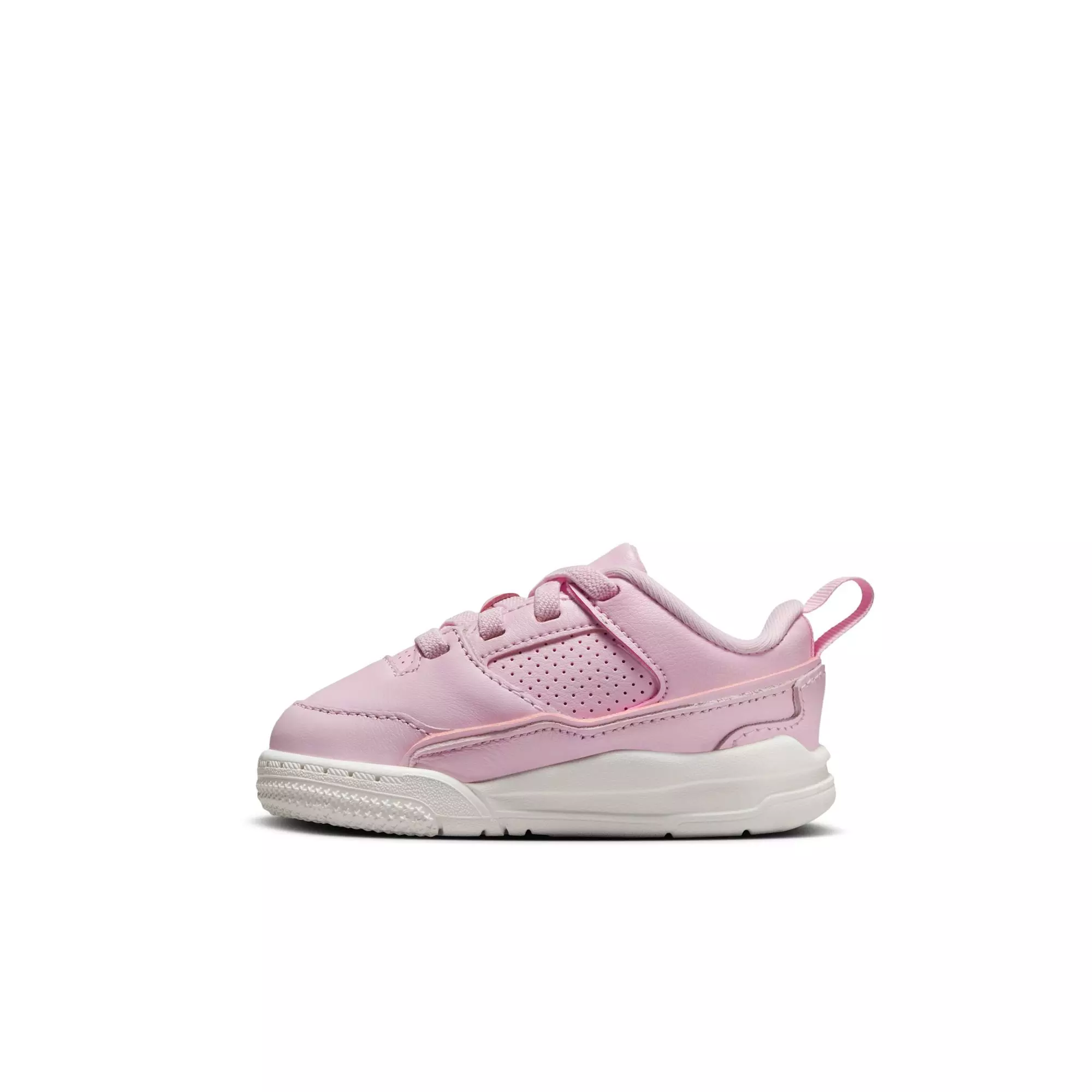 Jordan Flight Court "Pink Foam/Sail/Muslin" Toddler Girls' Shoe - PINK/WHITE
