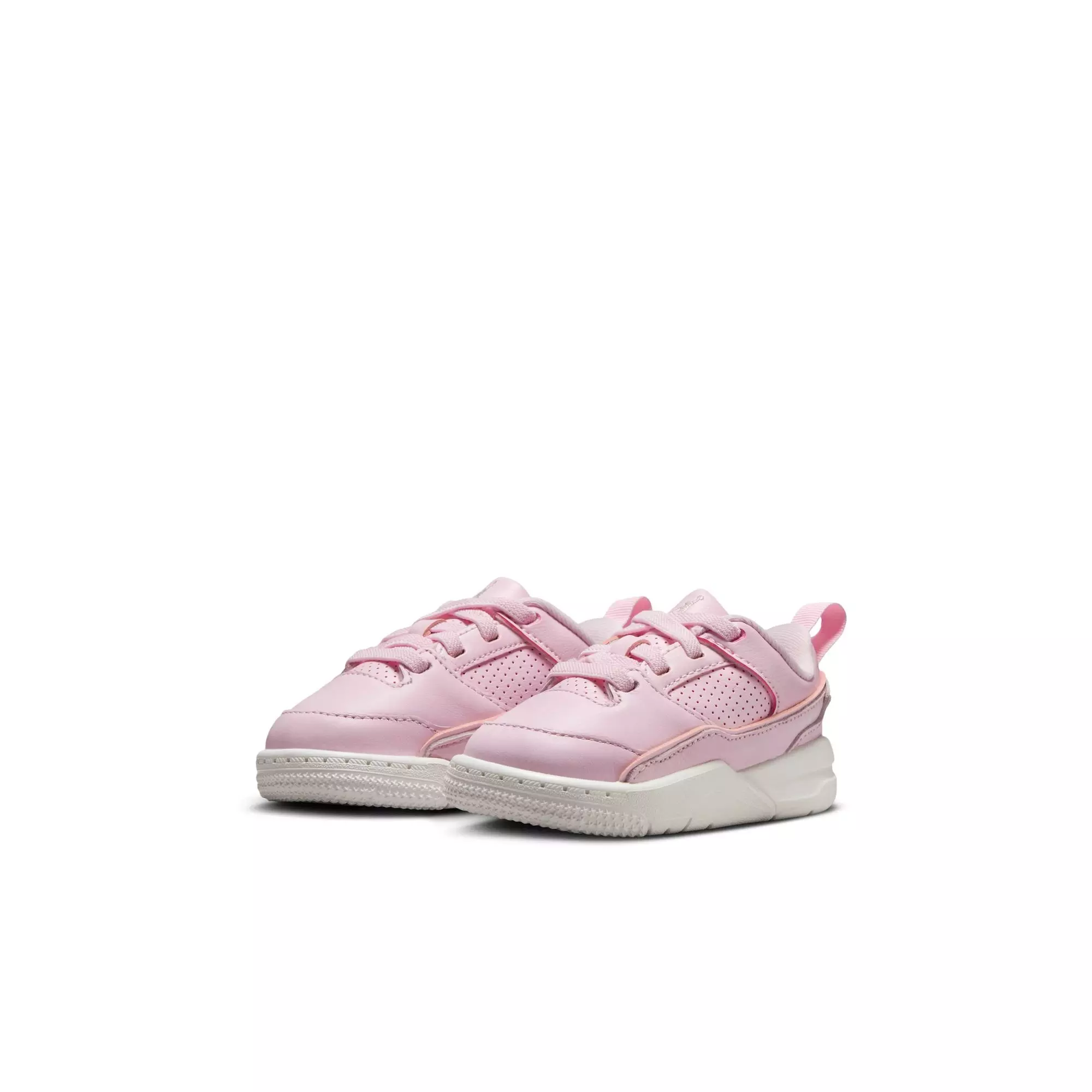 Jordan Flight Court "Pink Foam/Sail/Muslin" Toddler Girls' Shoe - PINK/WHITE