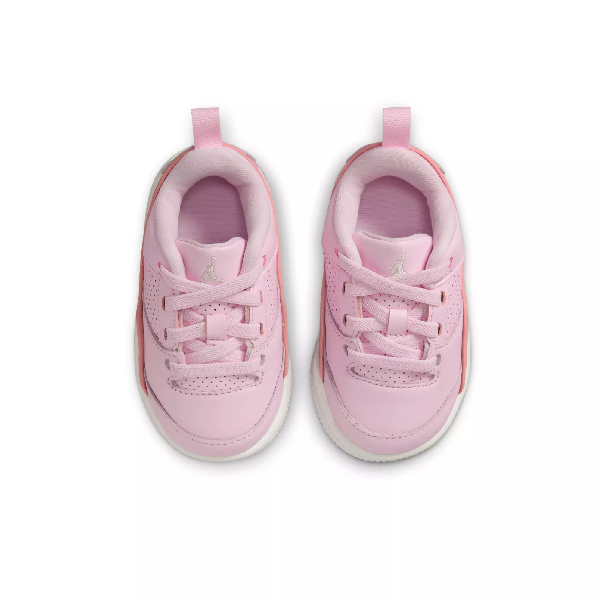 Jordan Flight Court "Pink Foam/Sail/Muslin" Toddler Girls' Shoe - PINK/WHITE