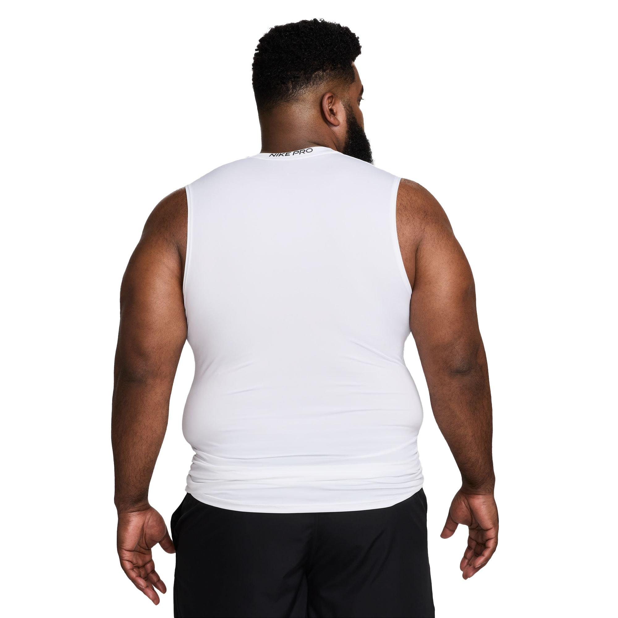 Nike Men's Pro Dri-FIT Slim Sleeveless Top - WHITE Thumbnail View 2