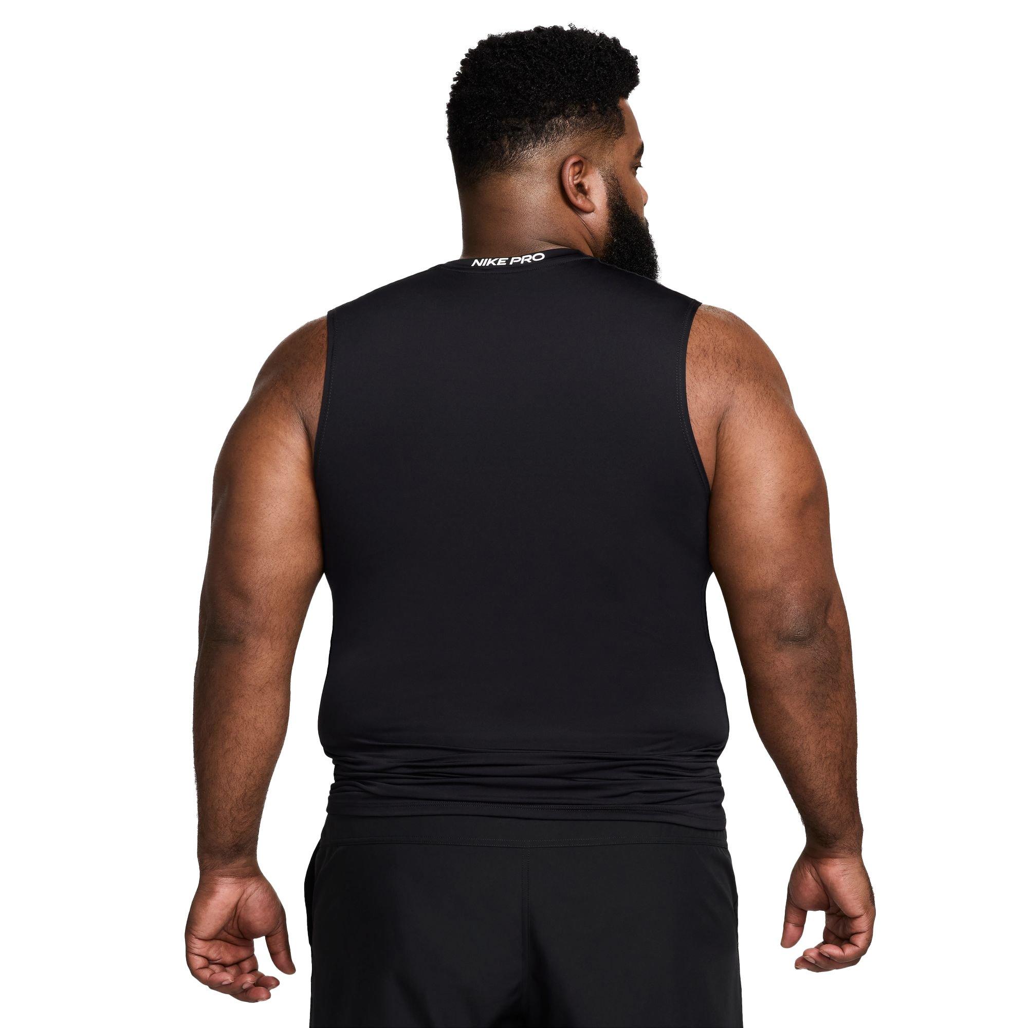 Nike Men's Pro Dri-FIT Slim Sleeveless Top - Black - BLACK Thumbnail View 2