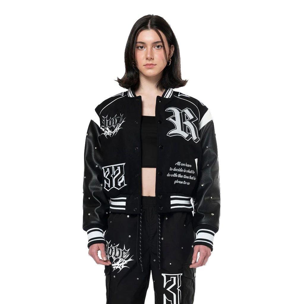 Smoke Rise Women's Rhinestone Girlfriend Jacket - Black - BLACK Thumbnail View 1