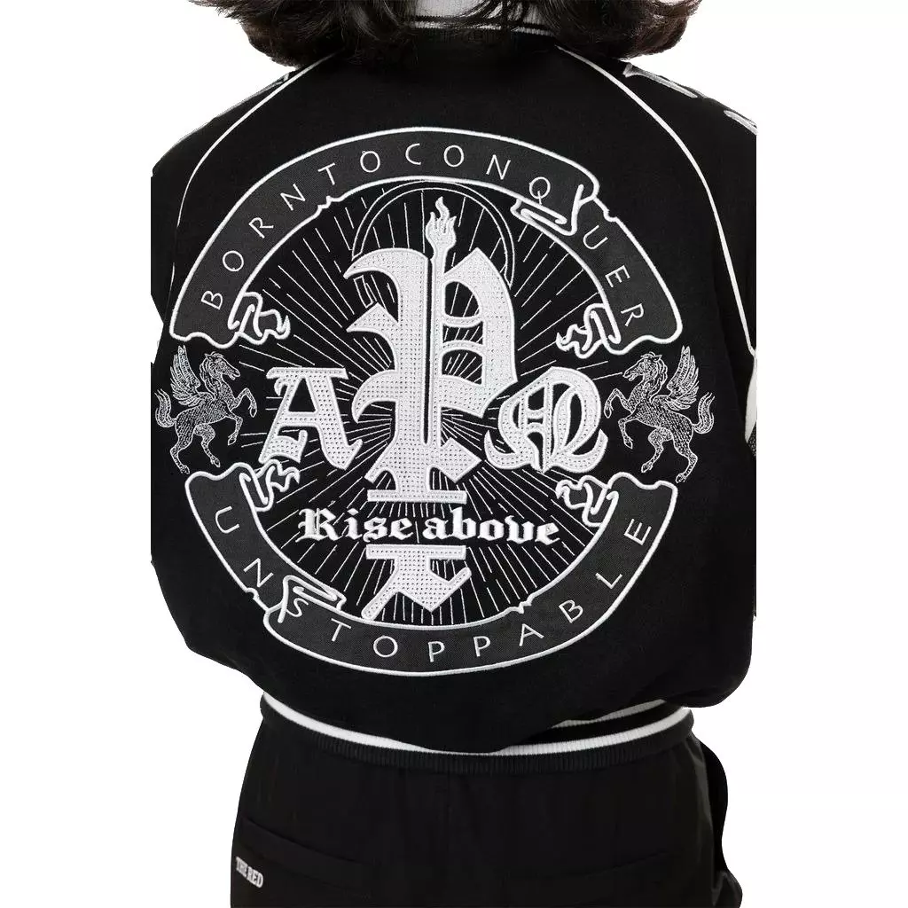 Smoke Rise Women's Rhinestone Girlfriend Jacket - Black - BLACK