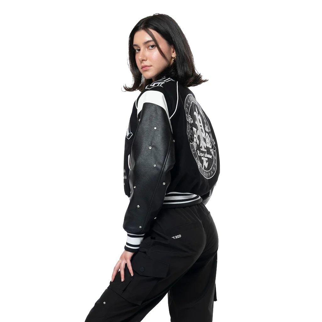 Smoke Rise Women's Rhinestone Girlfriend Jacket - Black - BLACK Thumbnail View 3