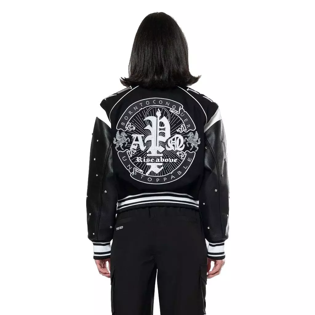 Smoke Rise Women's Rhinestone Girlfriend Jacket - Black - BLACK
