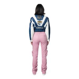 Smoke Rise Women's Twill High Rise Stacked Pants - Orchid