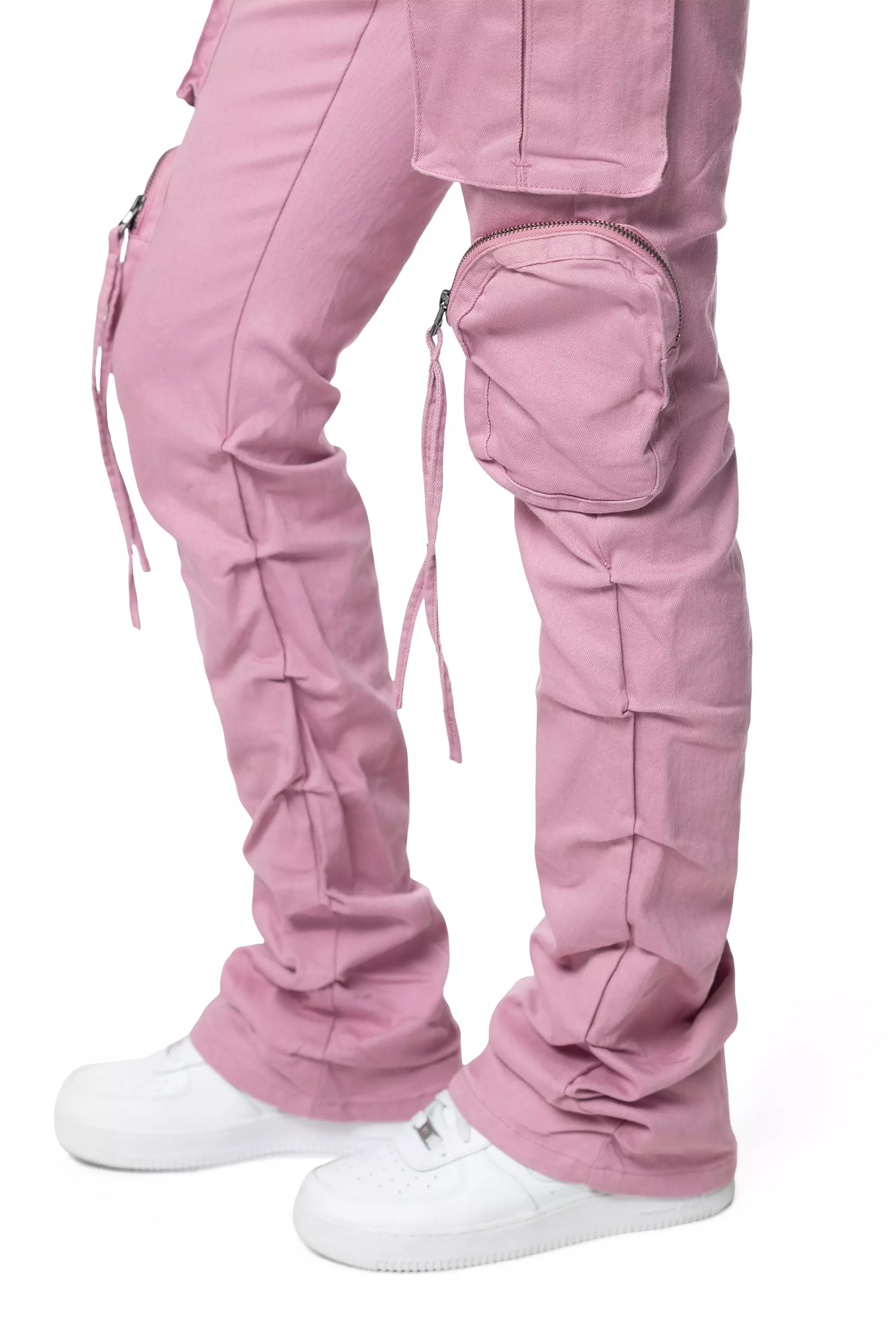 Smoke Rise Women's Twill High Rise Stacked Pants - Orchid - PINK