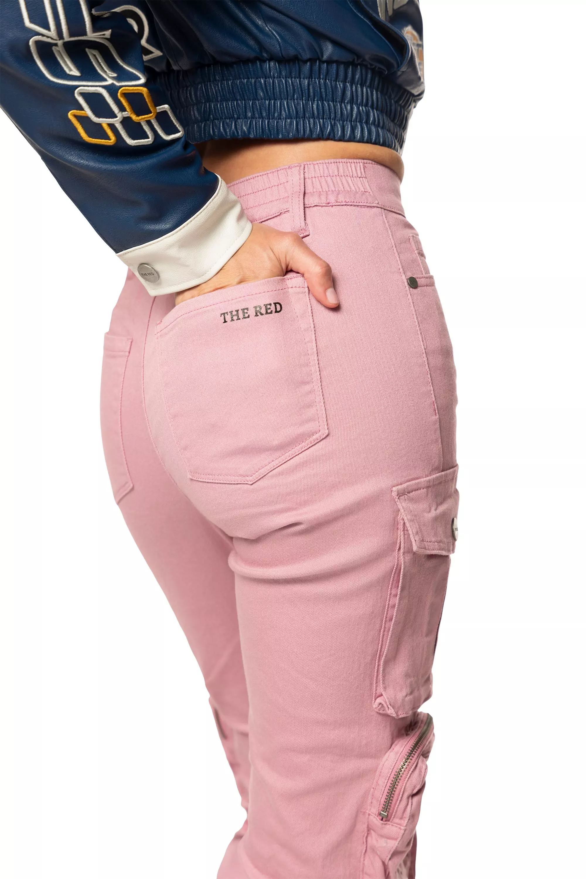 Smoke Rise Women's Twill High Rise Stacked Pants - Orchid - PINK