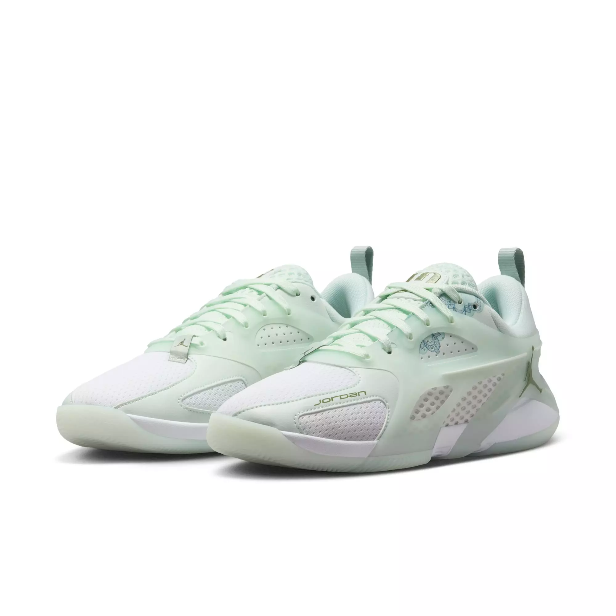 Jordan Heir "Abundance" Women's Shoe - WHITE/OIL GREEN/SEAFOAM
