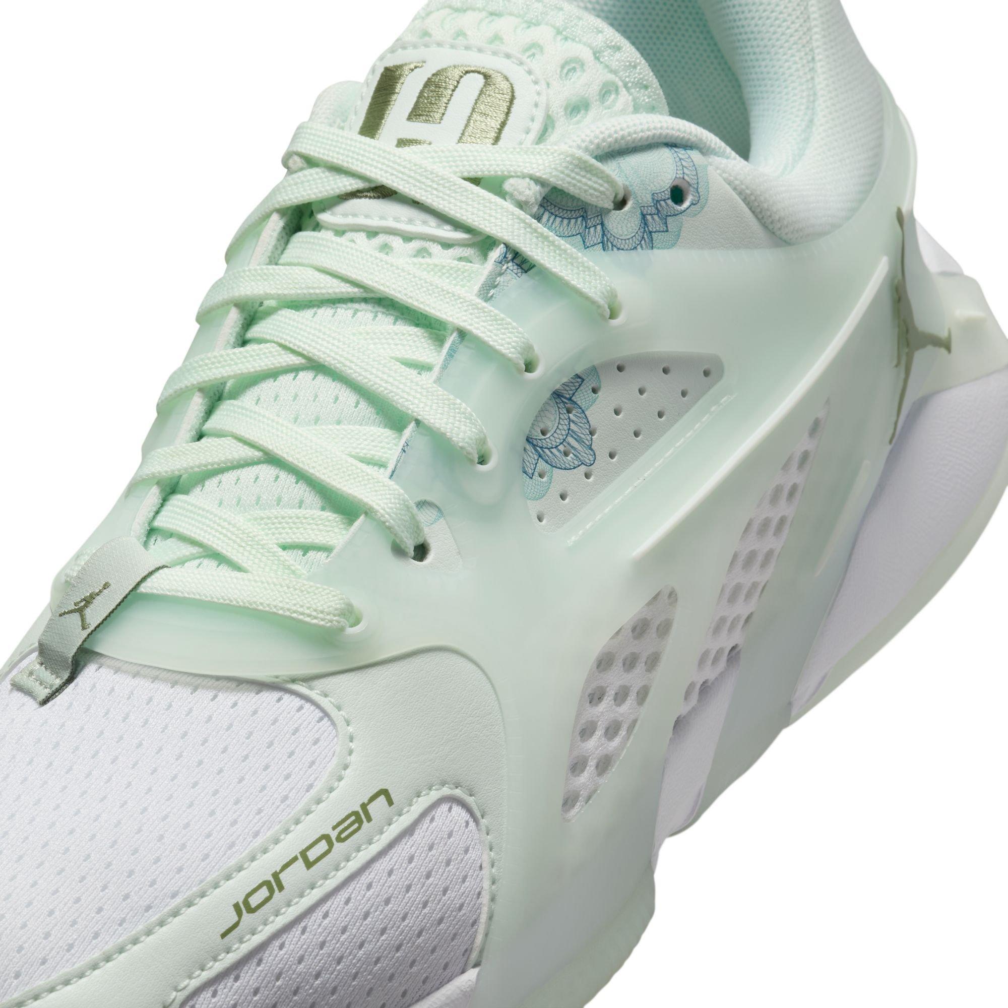 Jordan Heir "Abundance" Women's Shoe - WHITE/OIL GREEN/SEAFOAM Thumbnail View 4