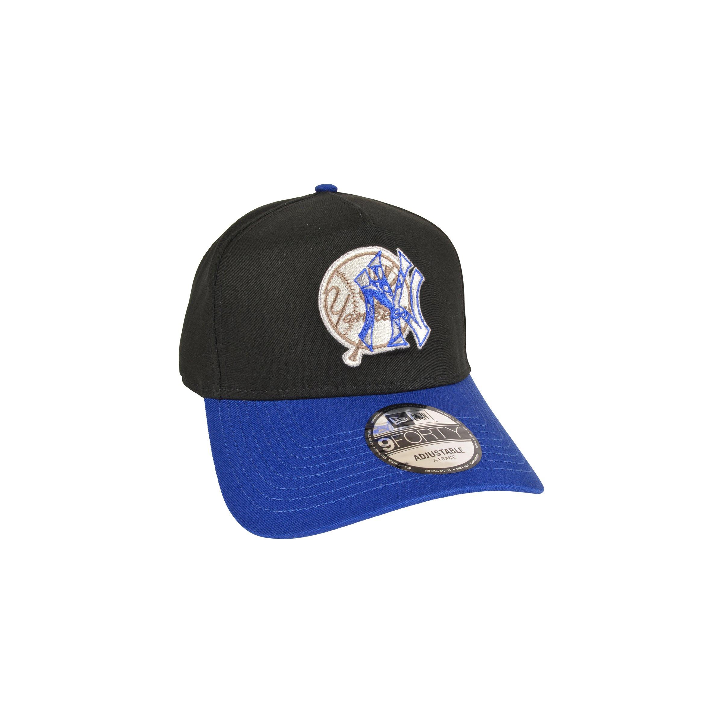 Men's New Era New York Yankees A Frame 9Forty Dual Logo-Black/Blue