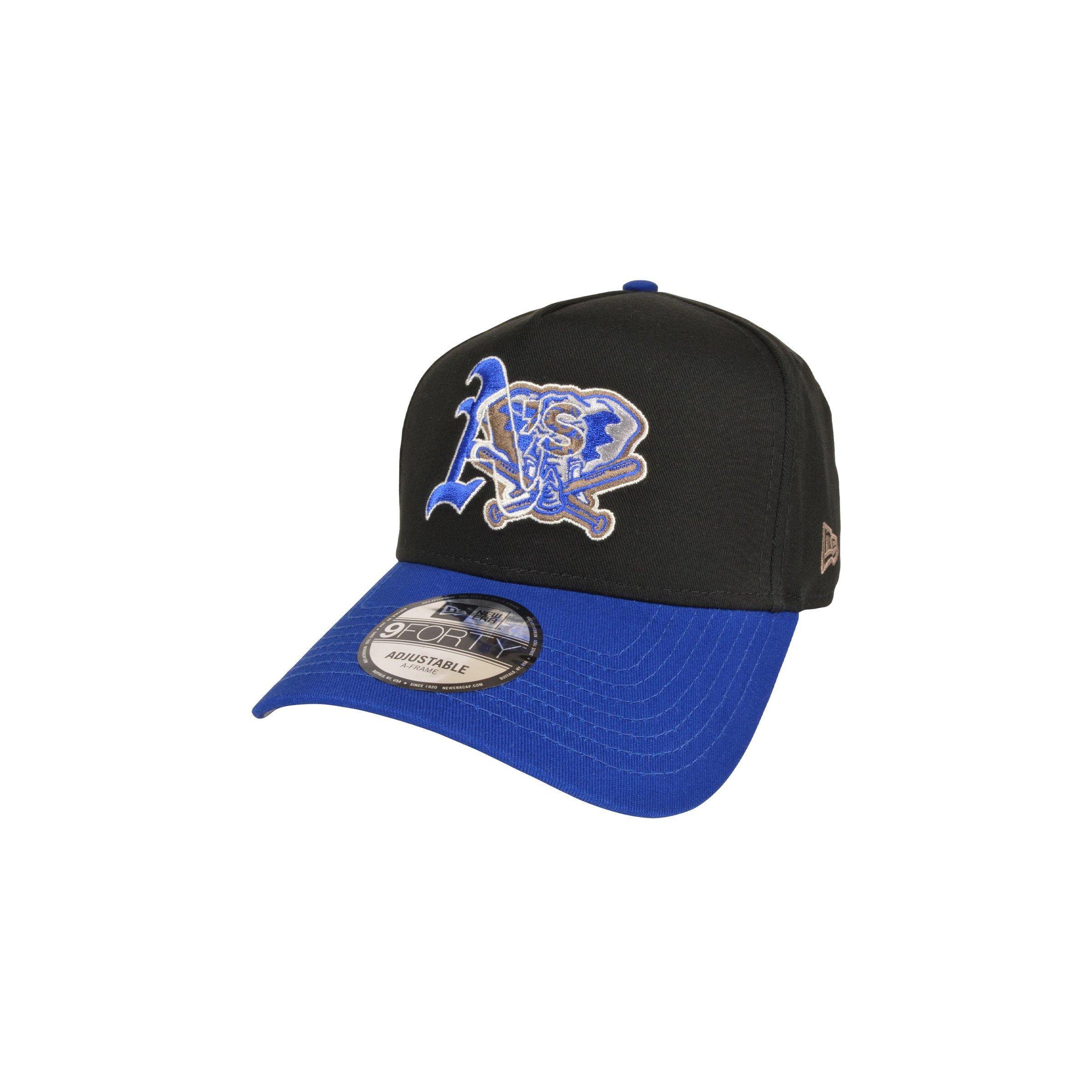 New Era Oakland A's A Frame 9Forty Dual Logo: Black/Blue