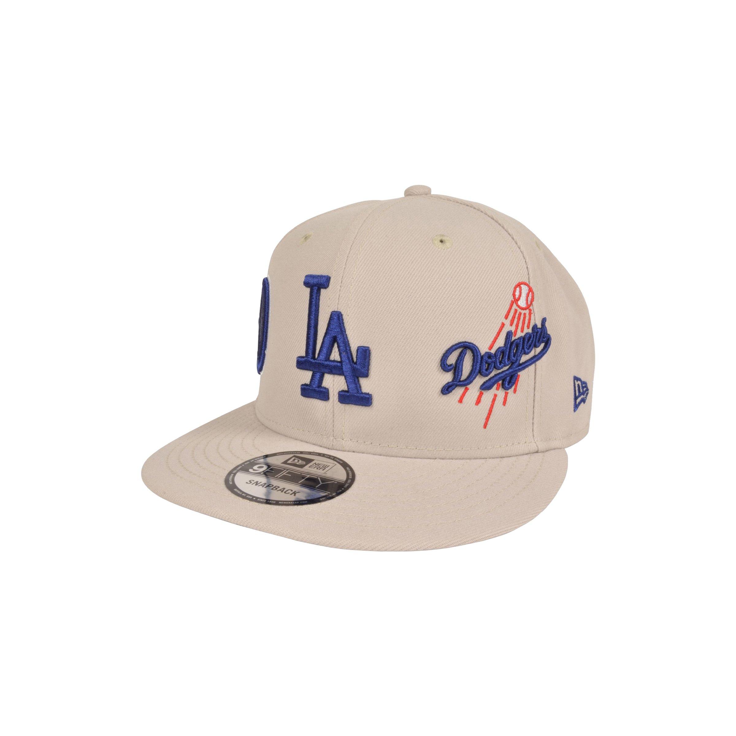 New Era Los Angeles Dodgers 9FIFTY 3 Logo Snapback Hat-Tan/Royal - TAN/ROYAL