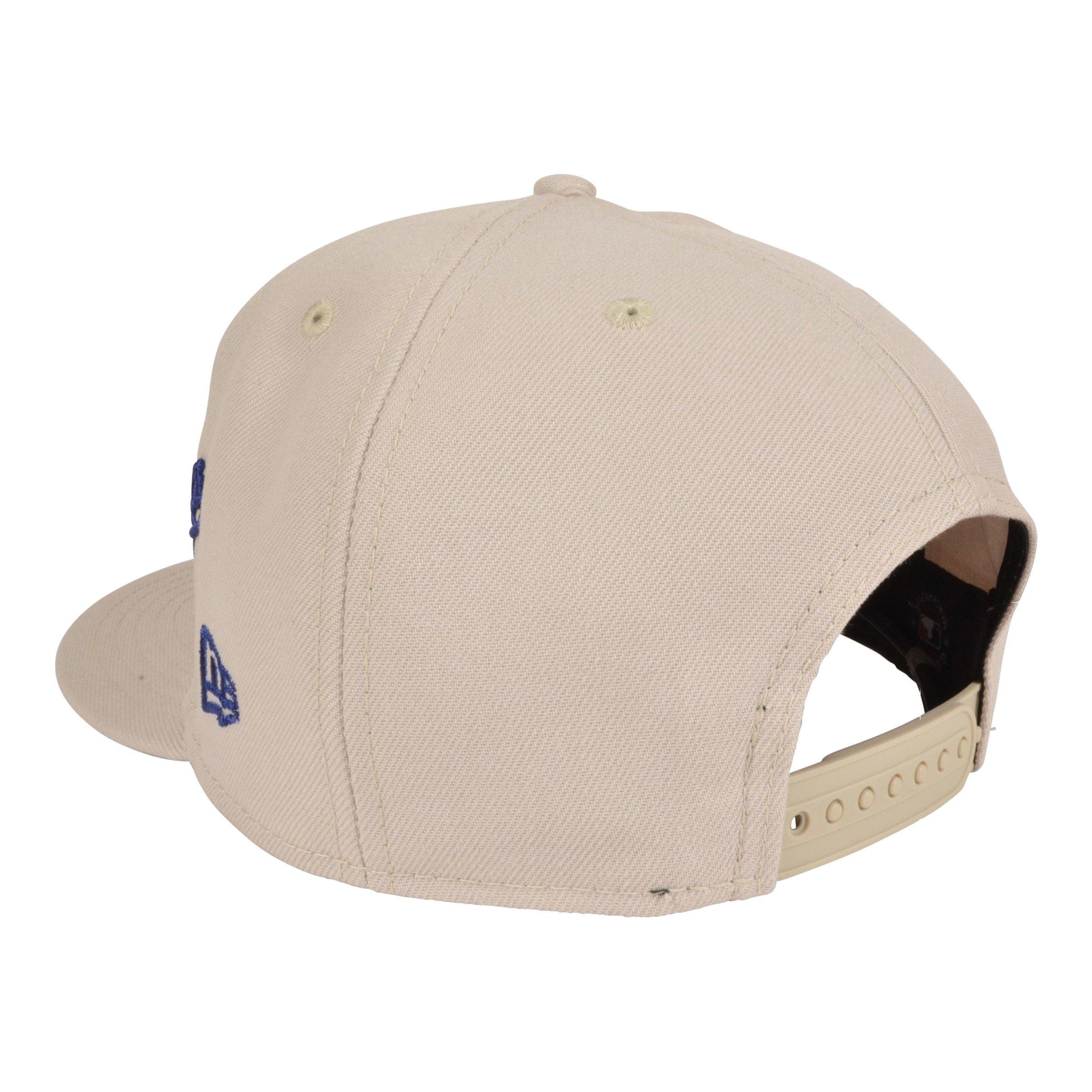 Men's New Era Los Angeles Dodgers 9FIFTY 3 Logo Snapback Hat-Tan/Royal