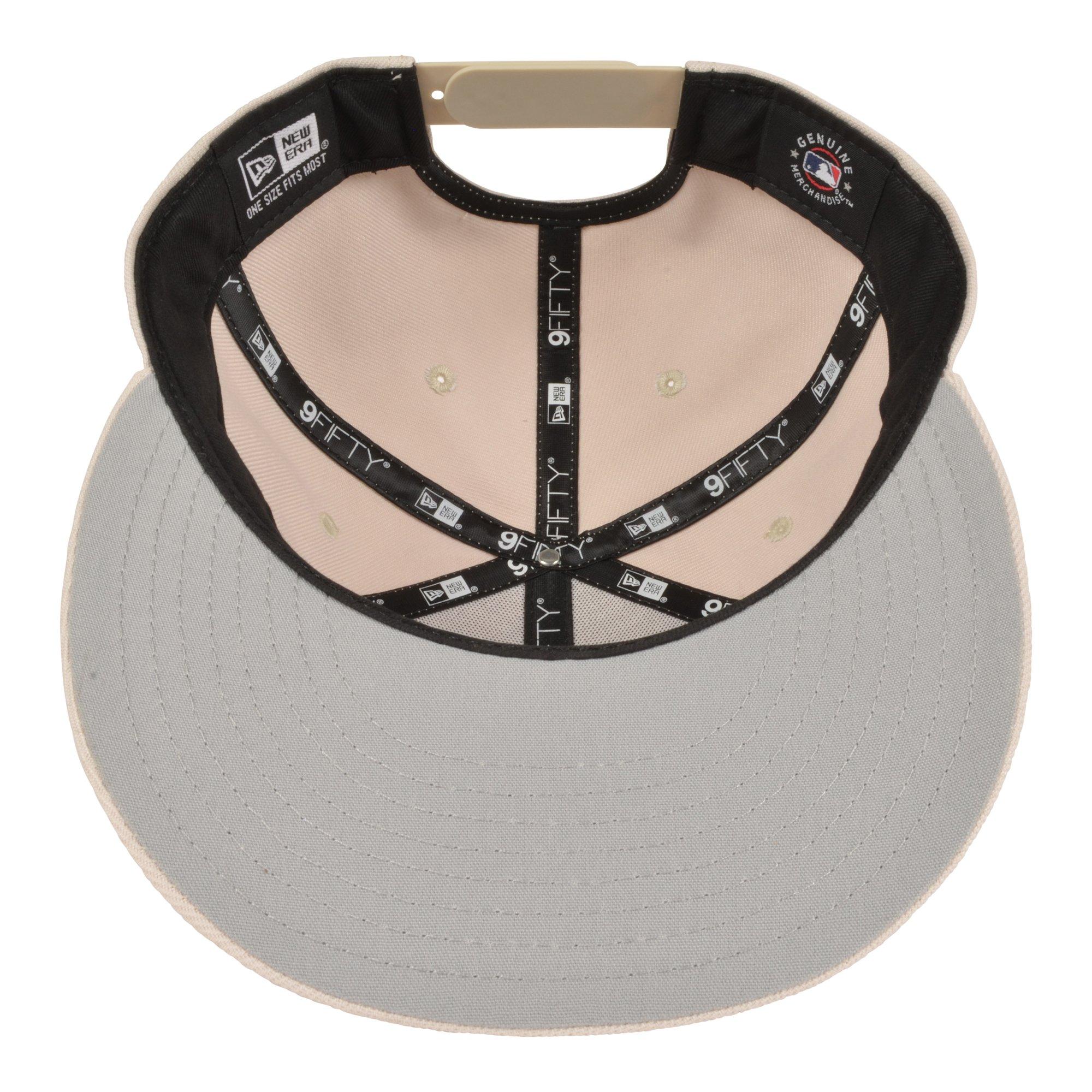 Men's New Era Los Angeles Dodgers 9FIFTY 3 Logo Snapback Hat-Tan/Royal