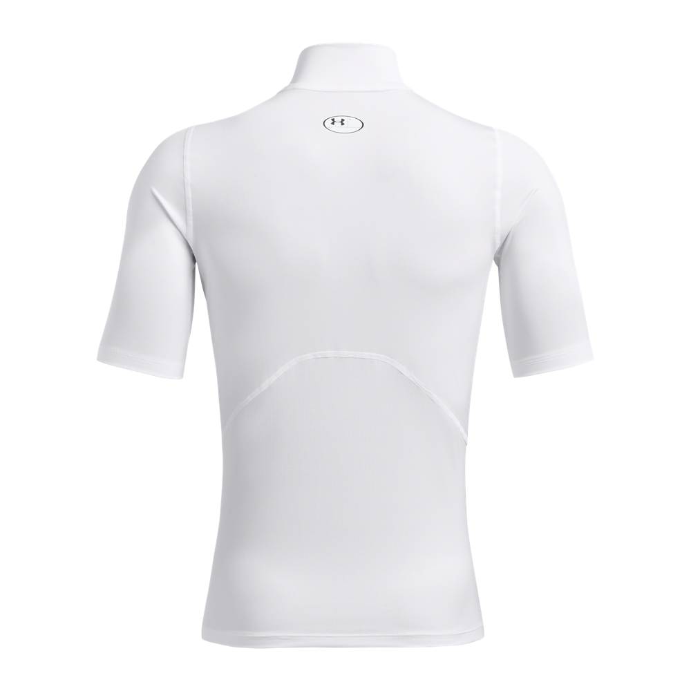 Under Armour Men's HeatGear Compression Mock Short-Sleeve Shirt - WHITE Thumbnail View 5