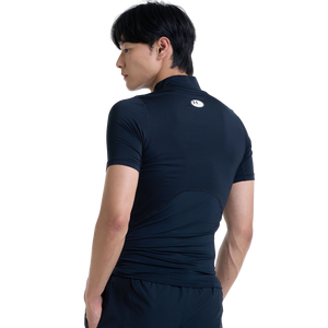 Under Armour Men's HeatGear Compression Mock Short-Sleeve Shirt-Black