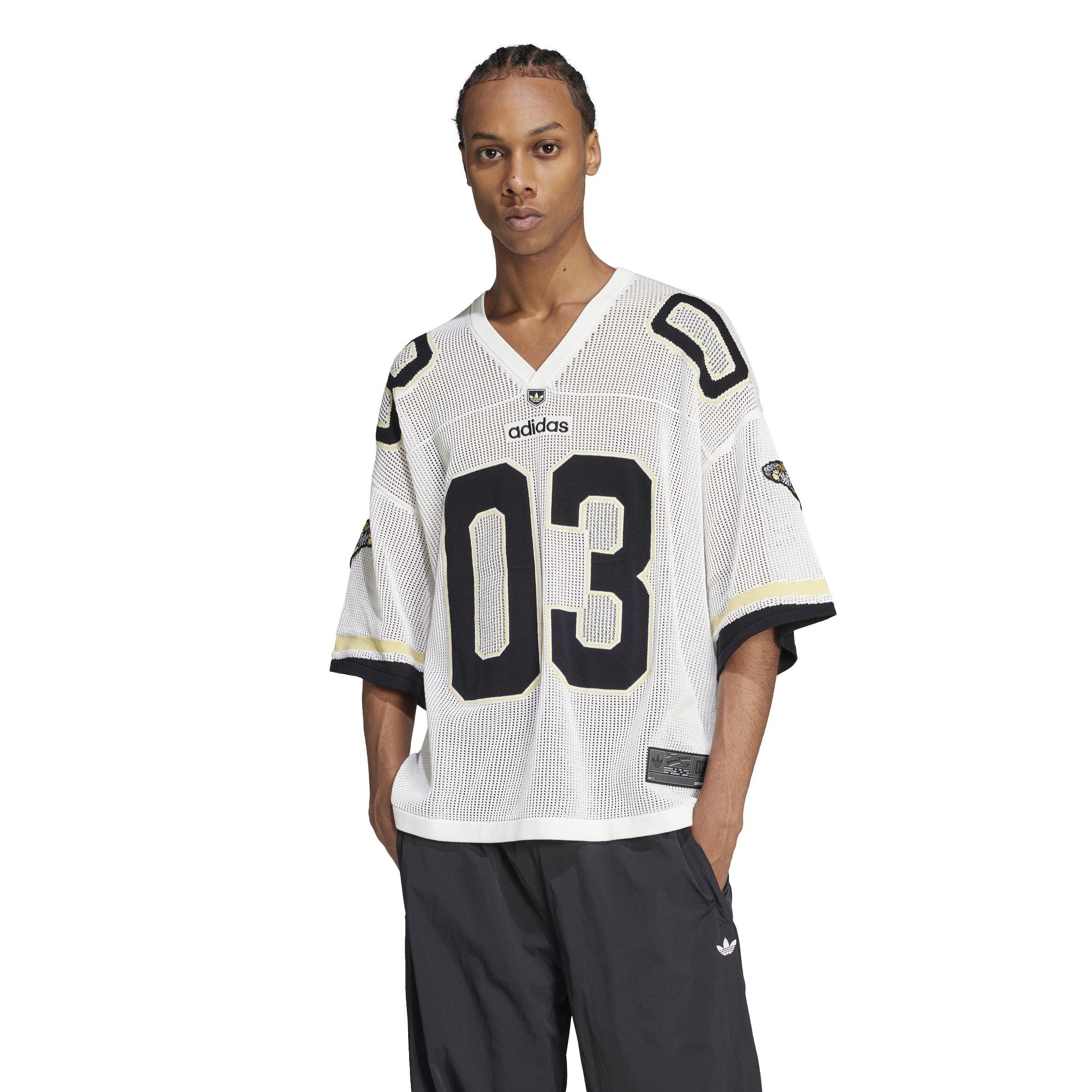 adidas Originals Men's Adilenium Season 3 Knit Football Jersey - WHITE Thumbnail View 1