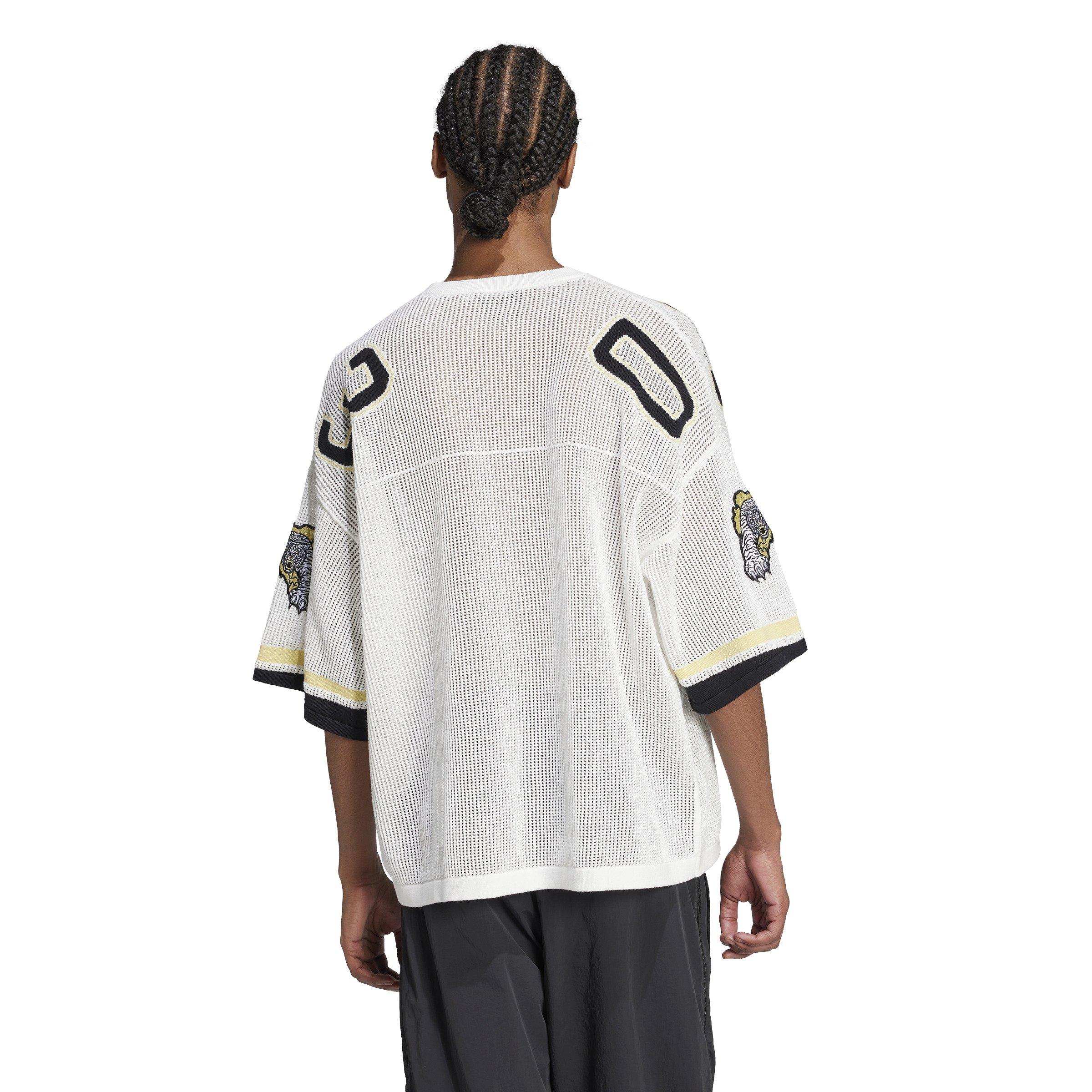 adidas Originals Men's Adilenium Season 3 Knit Football Jersey - WHITE Thumbnail View 2