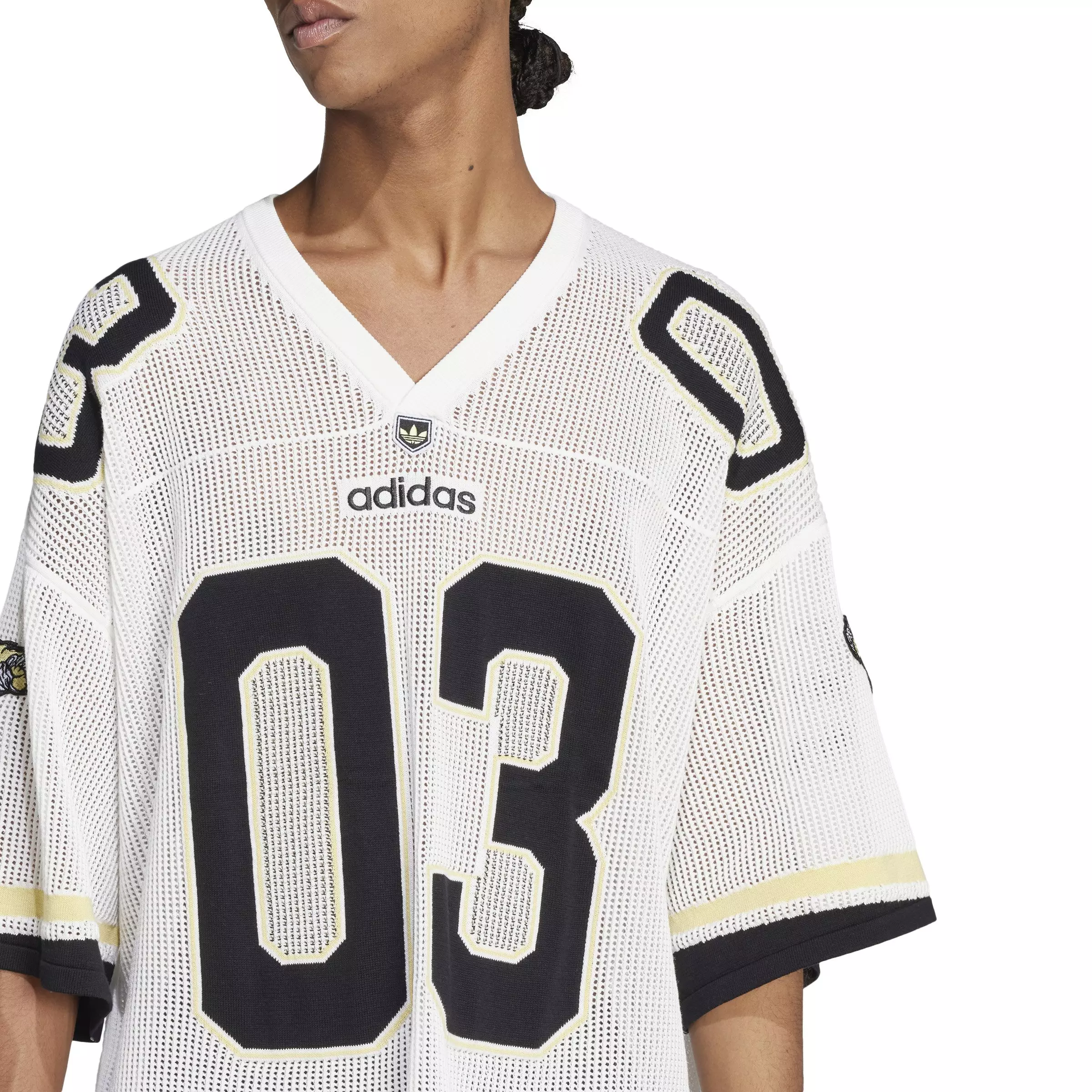 adidas Originals Men's Adilenium Season 3 Knit Football Jersey - WHITE