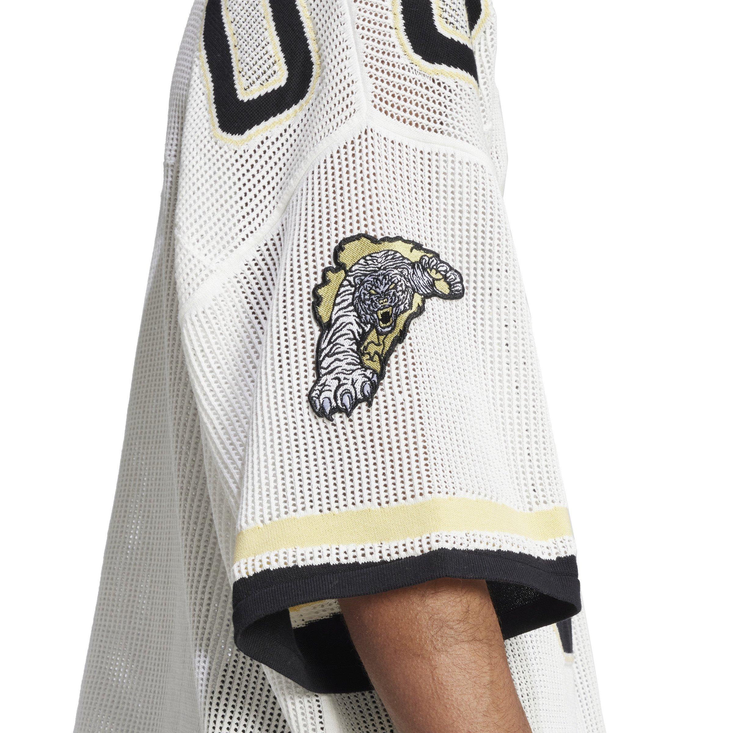 adidas Originals Men's Adilenium Season 3 Knit Football Jersey - WHITE Thumbnail View 4