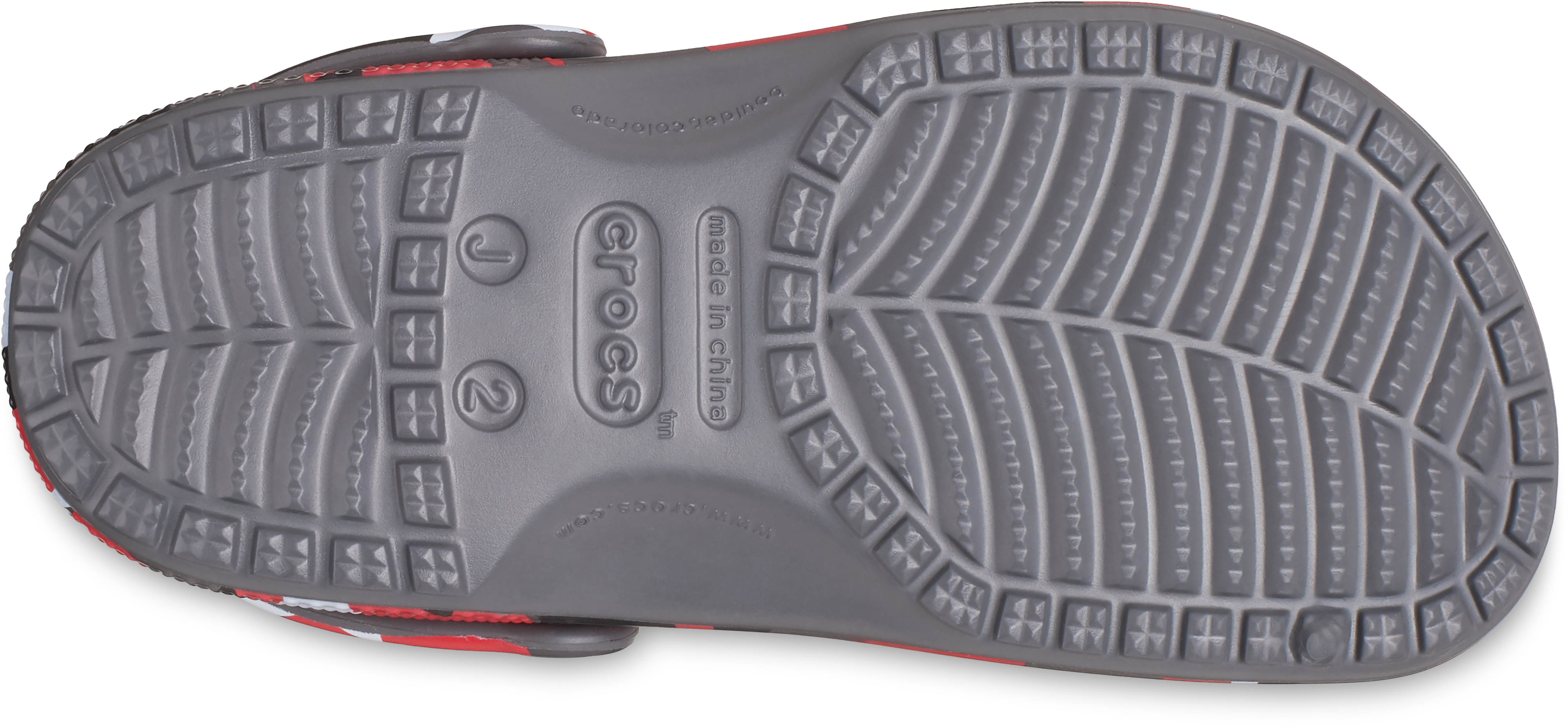Crocs Classic Geometric Grade School Boys' "Camo Red" Clog