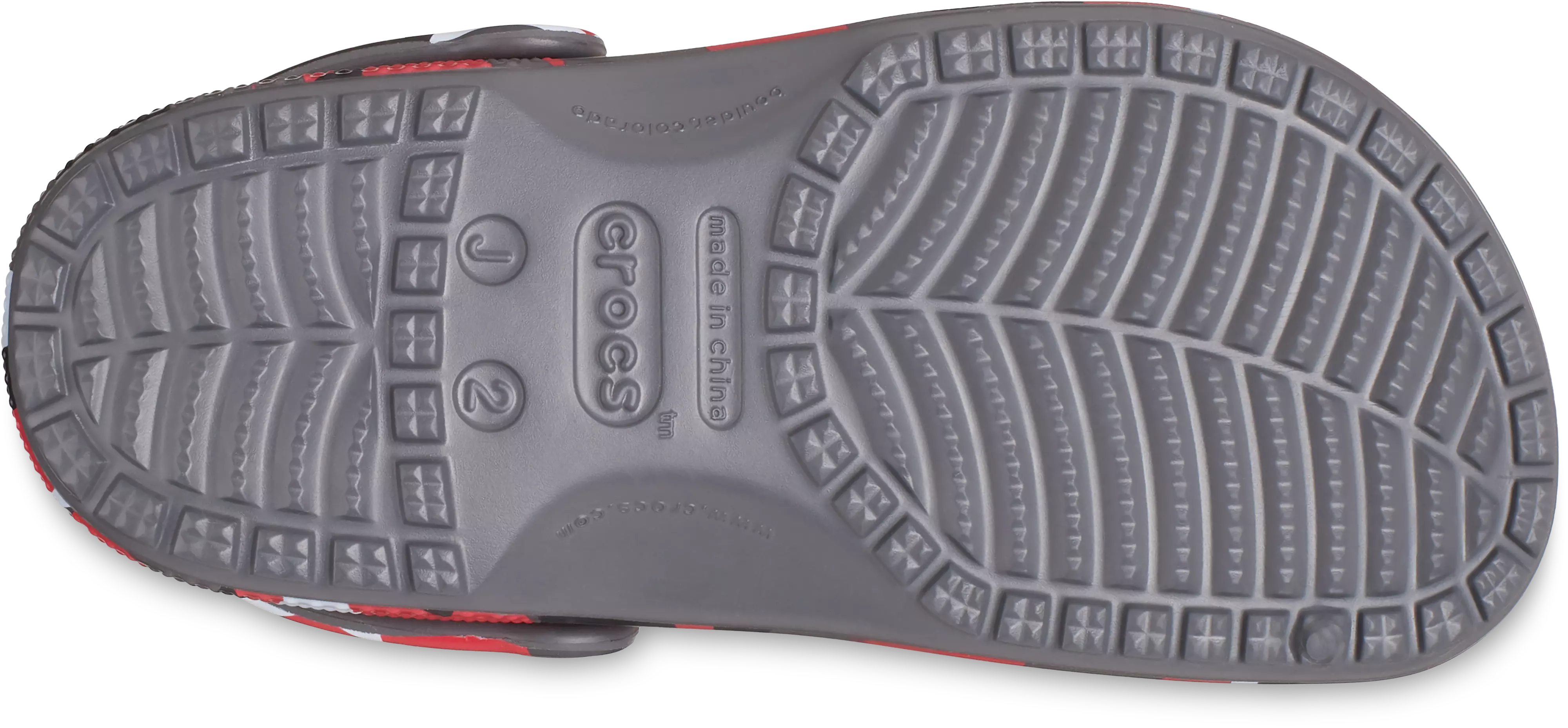 Crocs Classic Geometric "Camo Red" Grade School Boys' Clog - RED/GREY